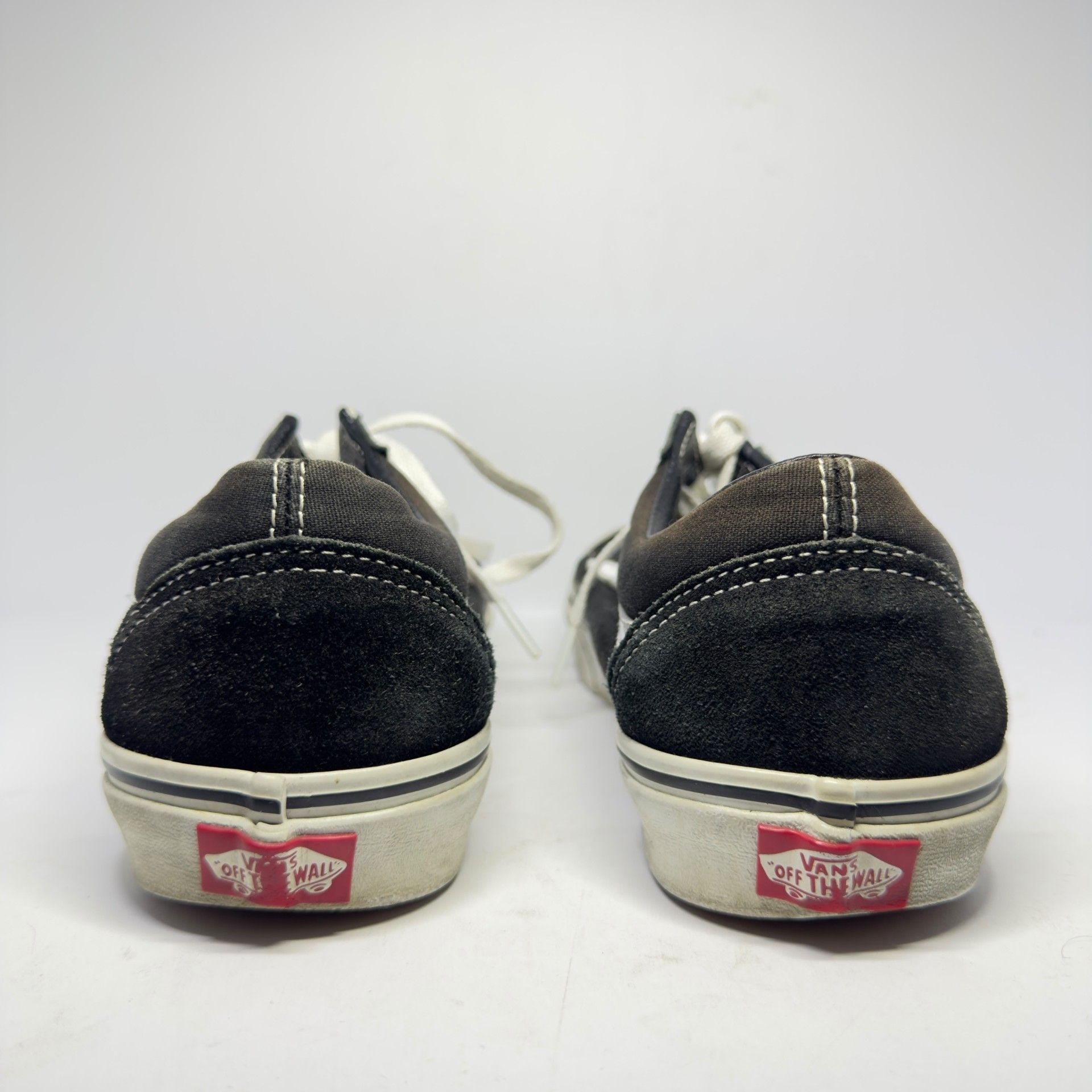 Vans Black Suede And Canvas Off The Wall Skate Shoes Size 7.5 7