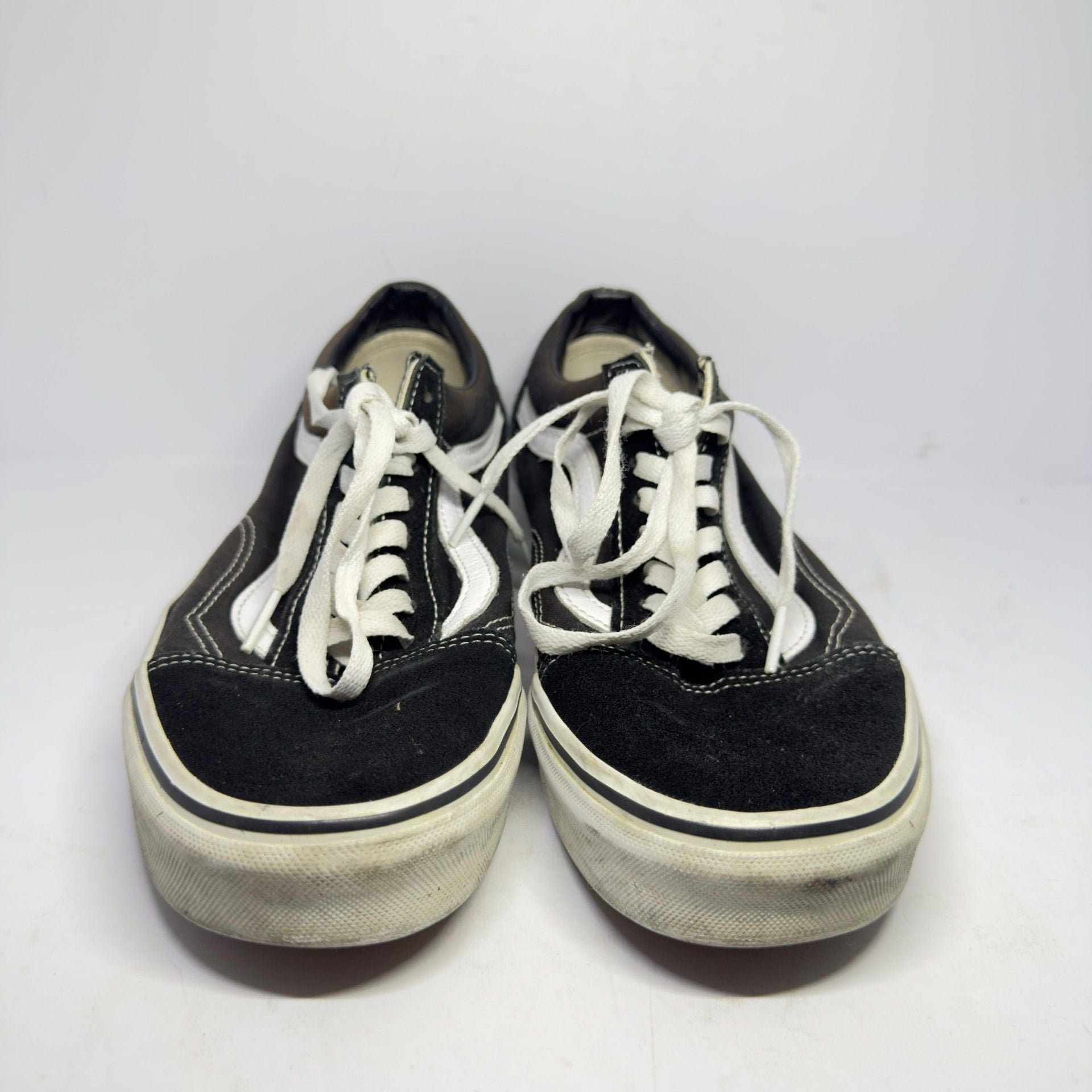 Vans Black Suede And Canvas Off The Wall Skate Shoes Size 7.5 8