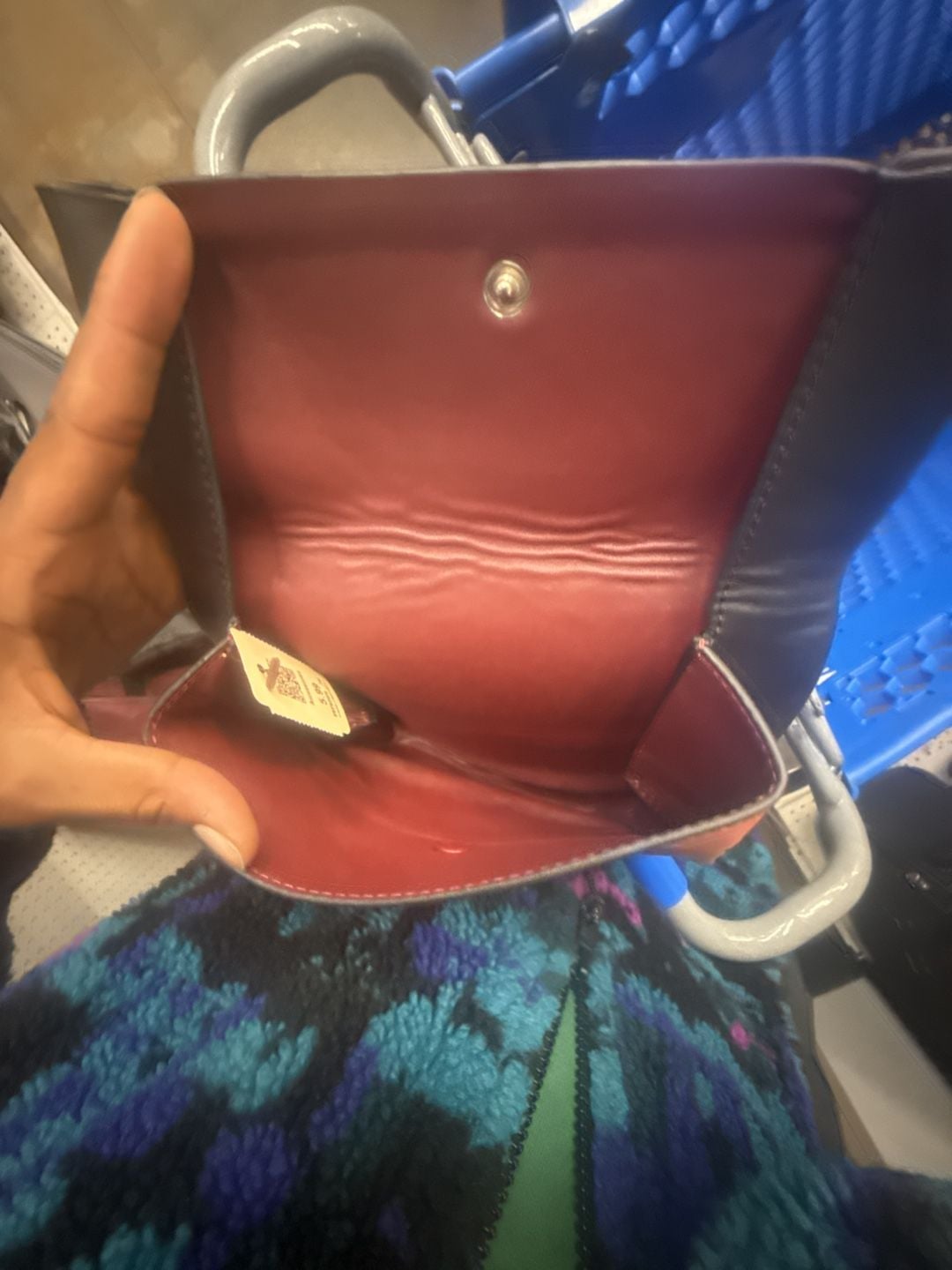 Celine All Soft Pouch Bicolor Leather Clutch Bag 4