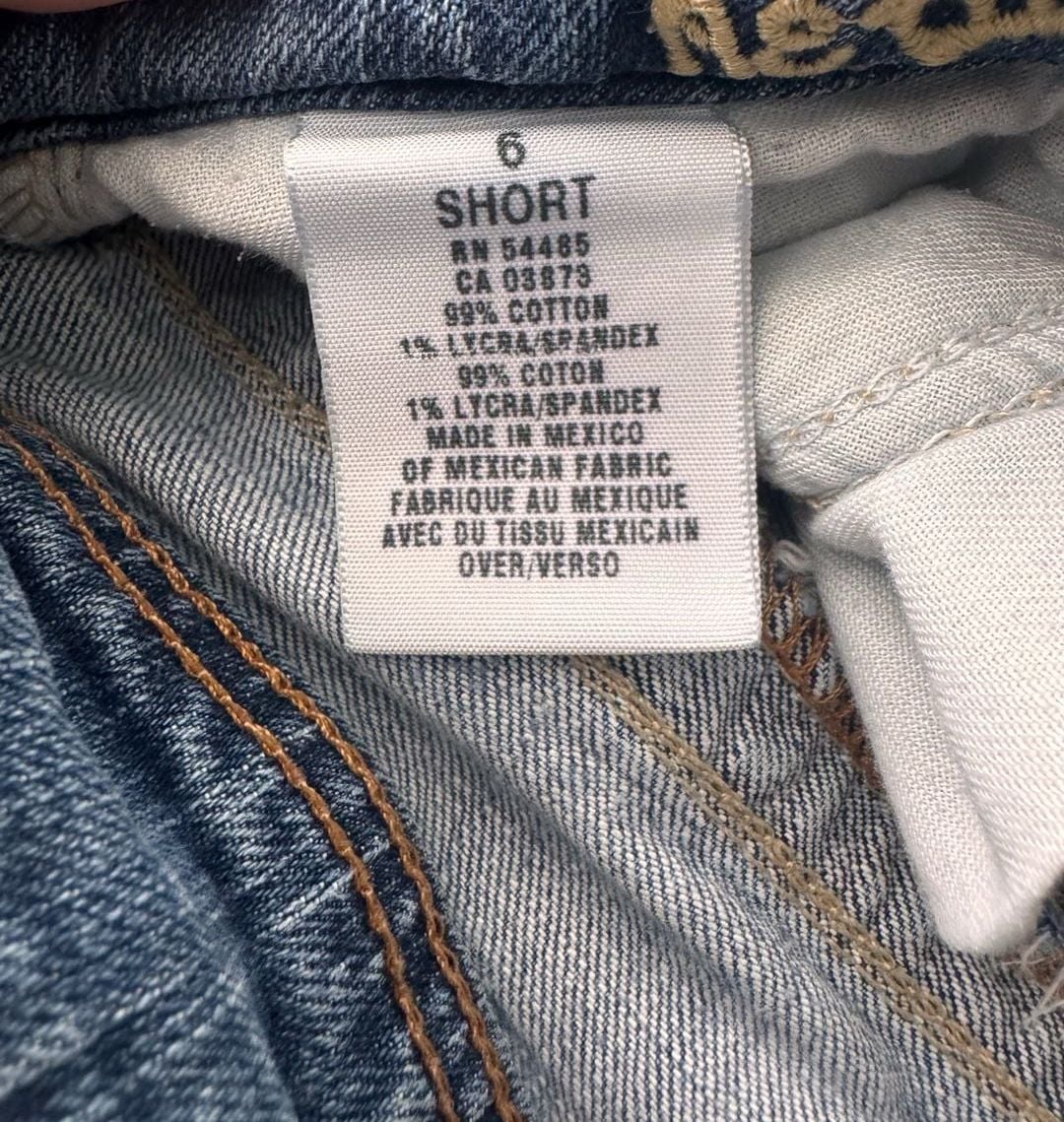 VTG Y2K American Eagle AE Artist Flare/Bell Bottom Jeans Size 6 Short Blue Denim 6