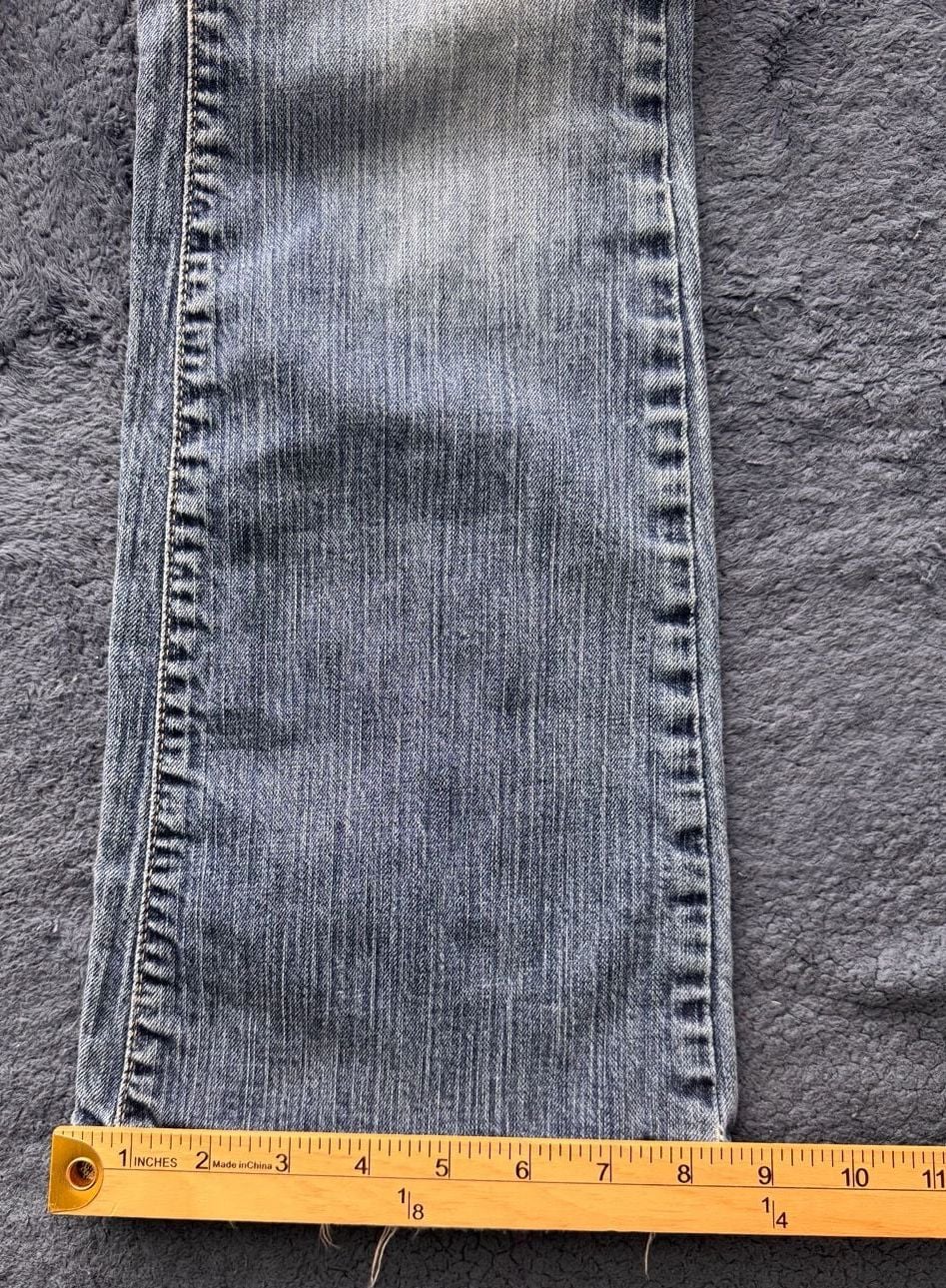 VTG Y2K American Eagle AE Artist Flare/Bell Bottom Jeans Size 6 Short Blue Denim 8