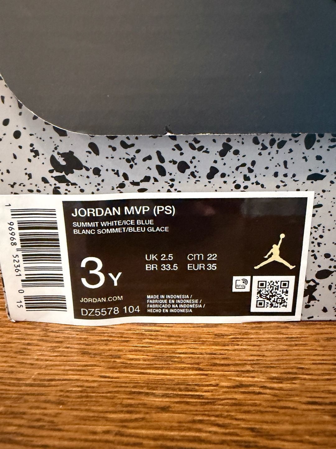 Jordan MVP Size 3Y Summit White Ice Blue DZ5578 104 3