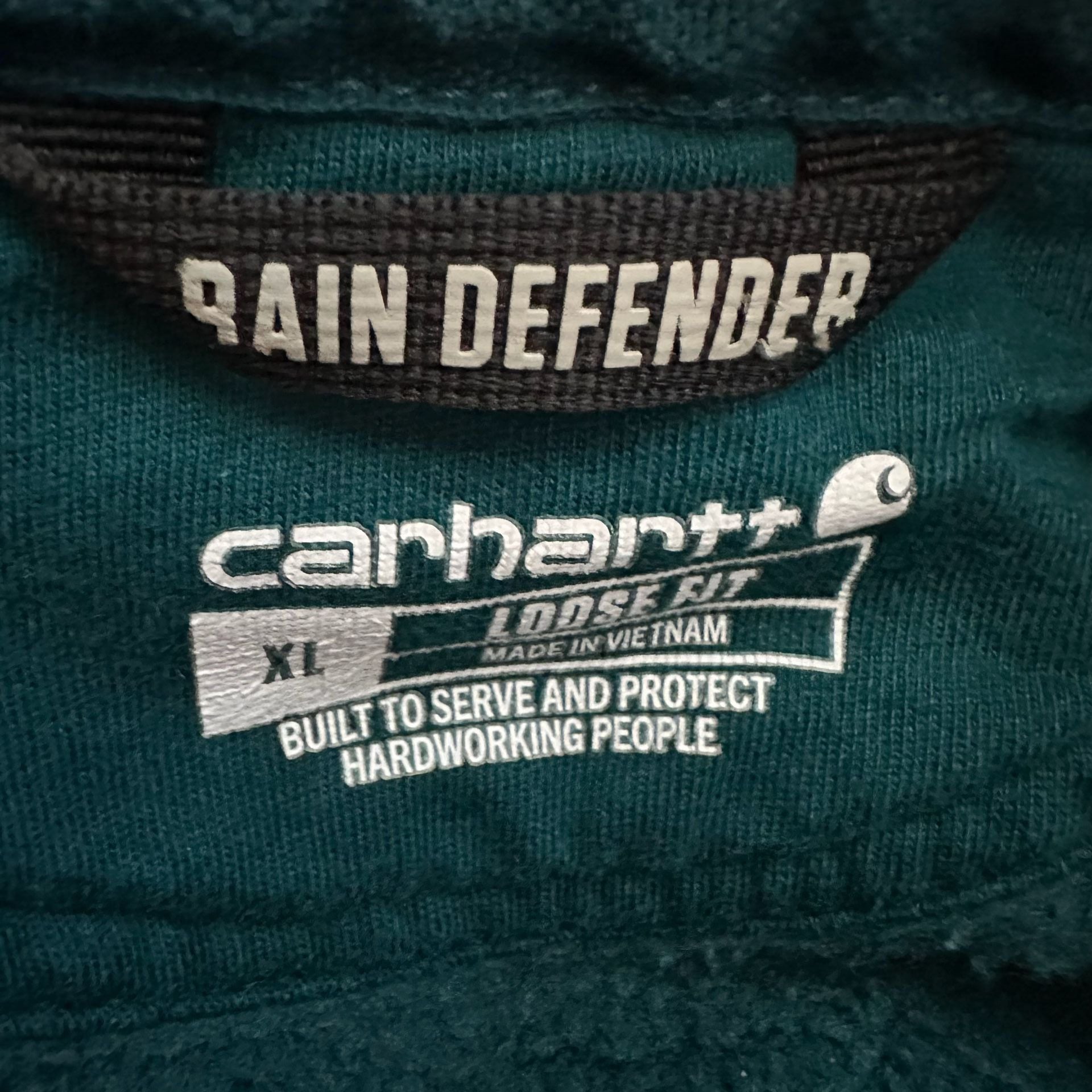 Carhartt Rain Defender Loose Fit Hoodie Size XL Dark Green 3