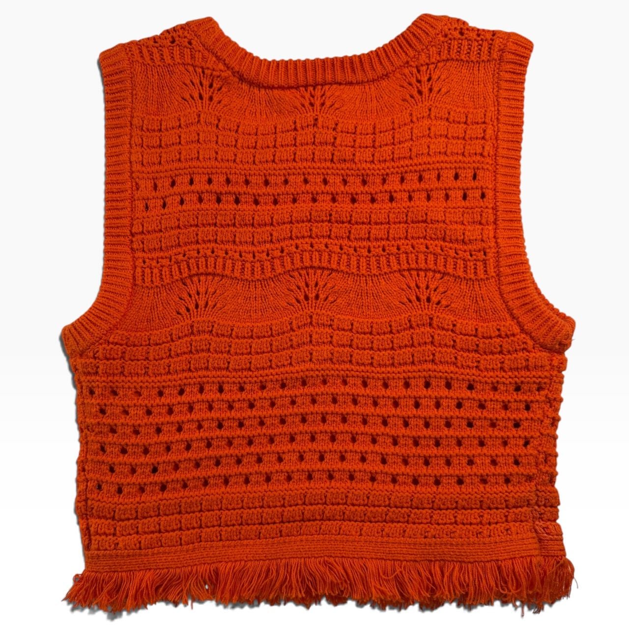 House of Harlow Boho Fringe Crochet Knit 2 Piece Set XS NWT 3