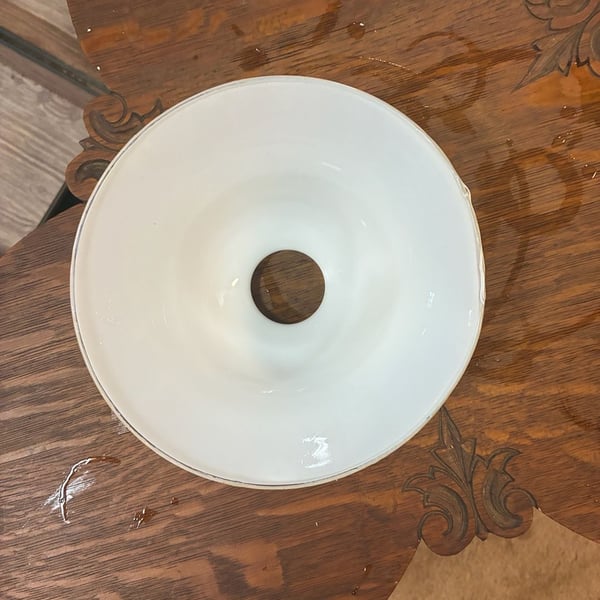 Hobnail Lamp Shade, Milk Glass, Vintage, 8" wide, 5" tall