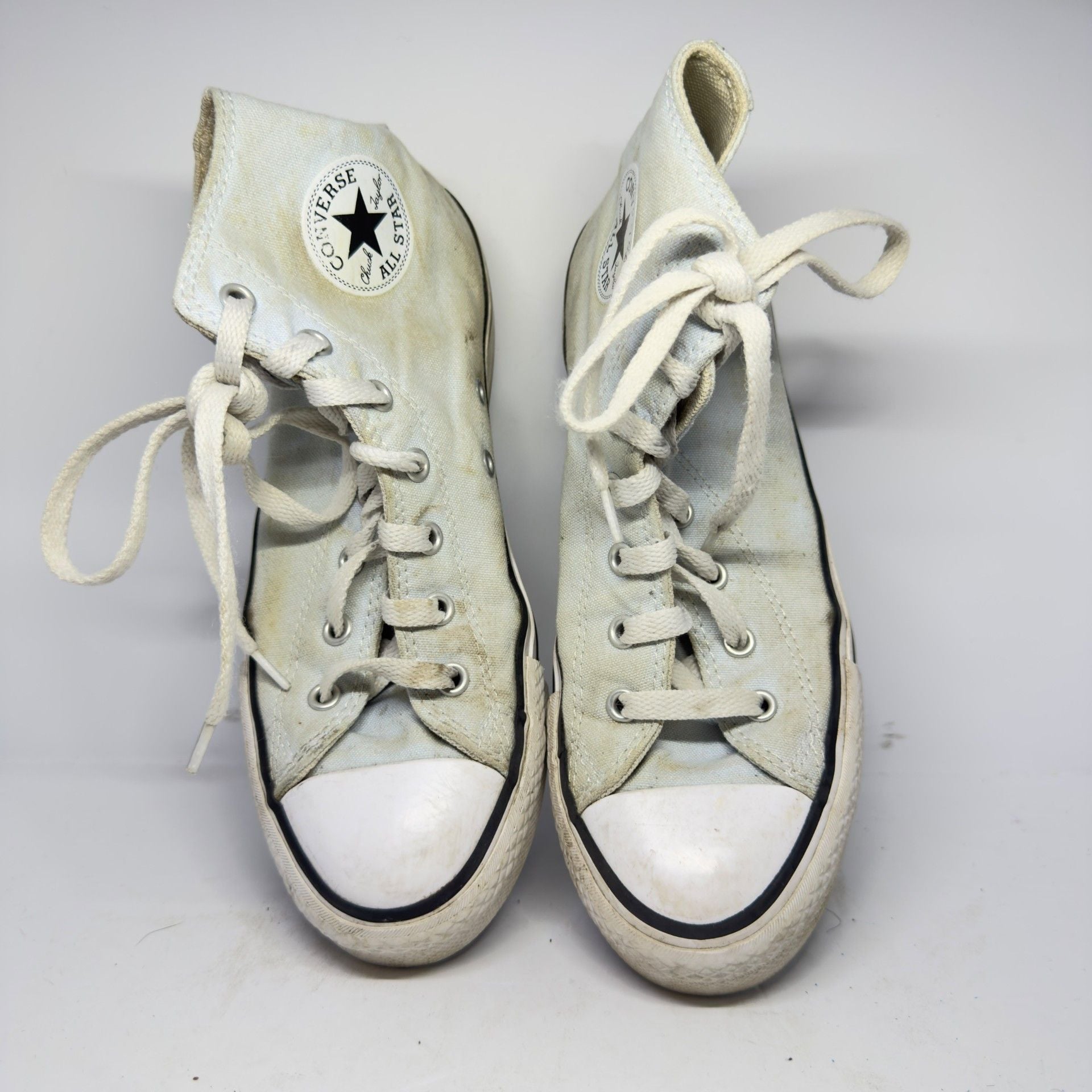 Converse Chuck Taylor All Star High Top Sneakers White Canvas Size 7.5 2