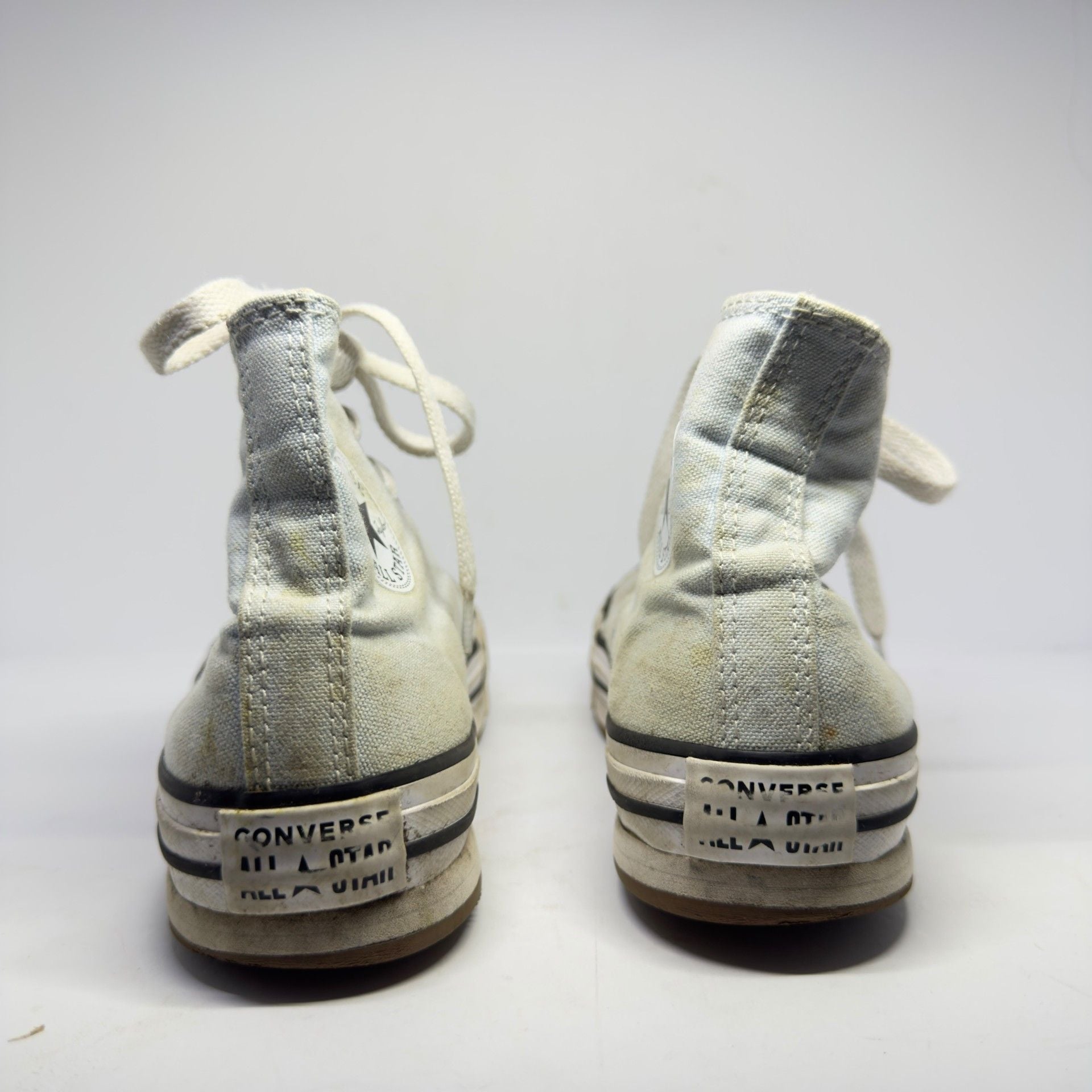 Converse Chuck Taylor All Star High Top Sneakers White Canvas Size 7.5 6