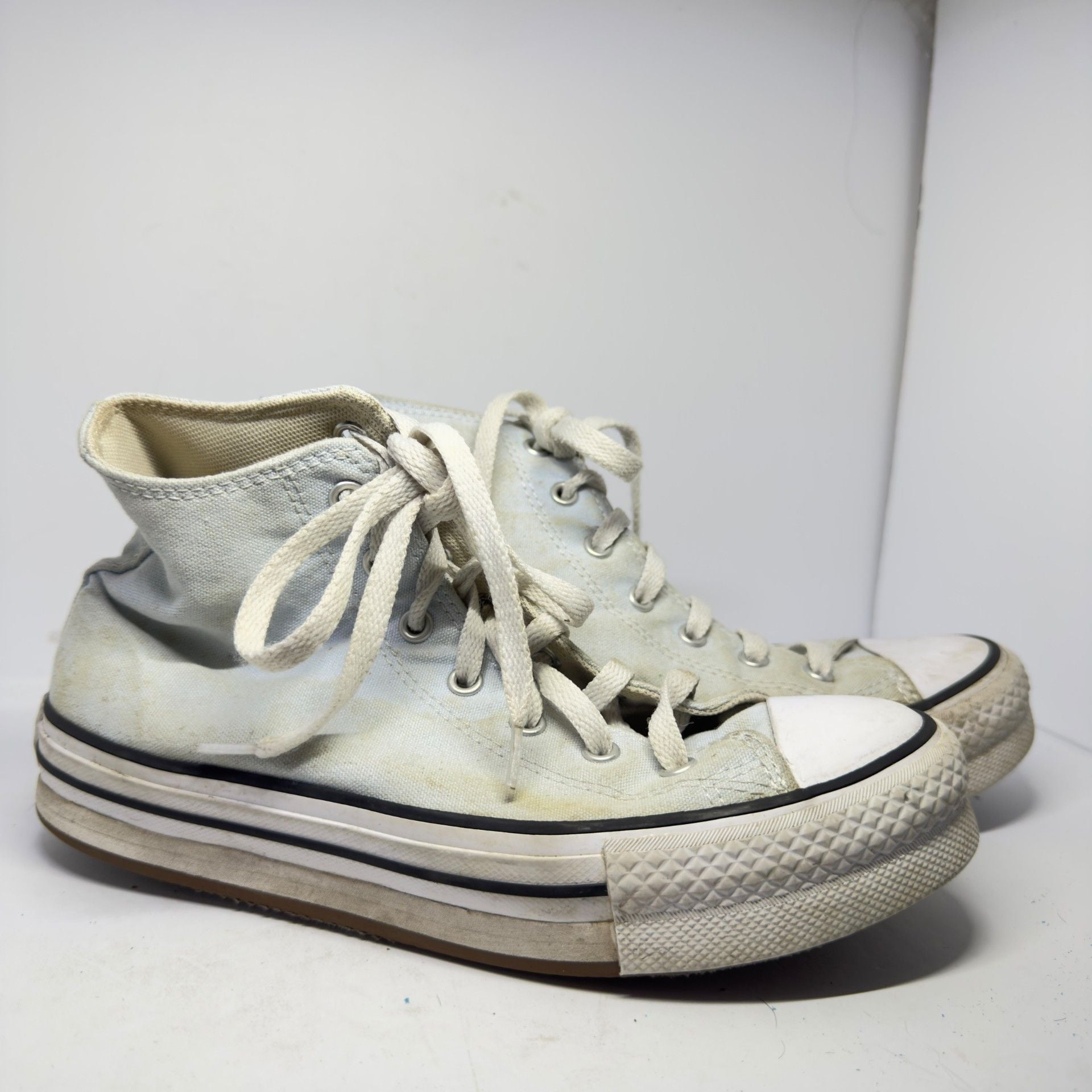 Converse Chuck Taylor All Star High Top Sneakers White Canvas Size 7.5 8
