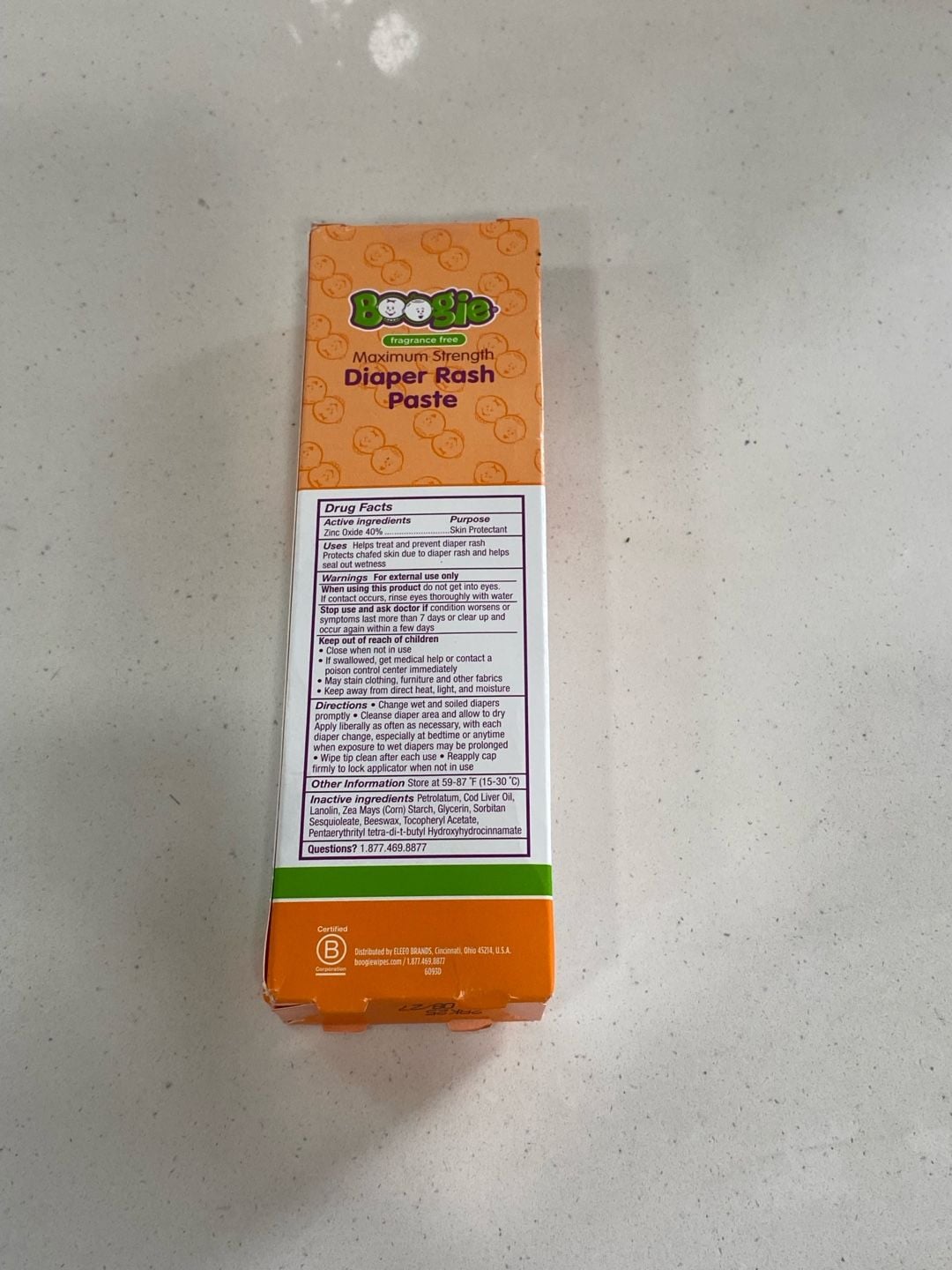 Boogie Maximum Strength Diaper Rash Paste 4 FL OZ 40% Zinc Oxide 2