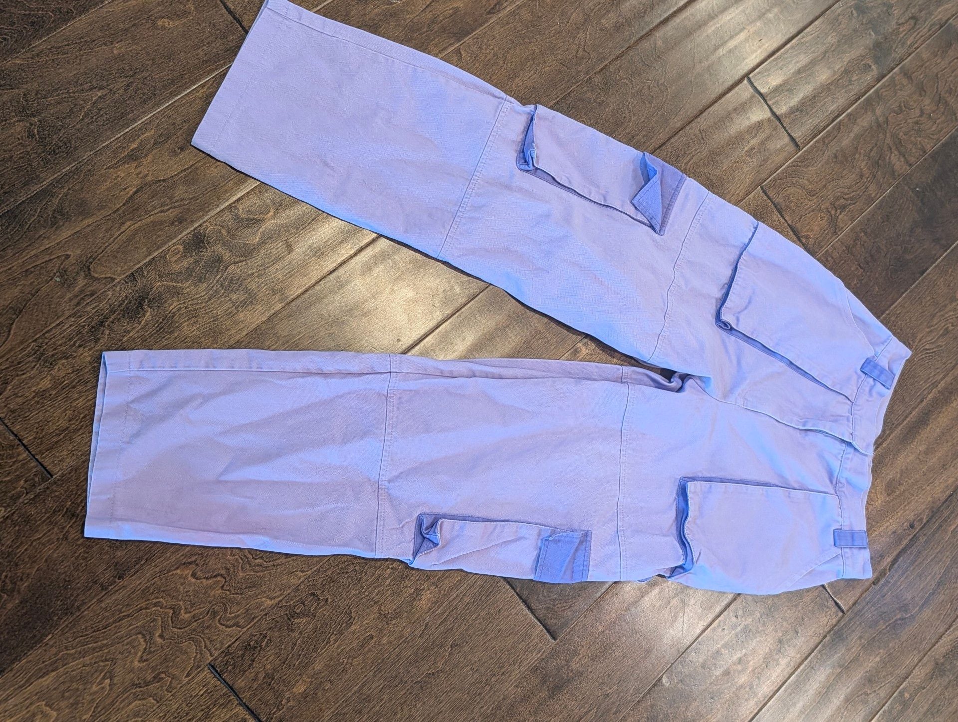 The Ragged Priest Purple Cargo Pants Size S Wide Leg 4