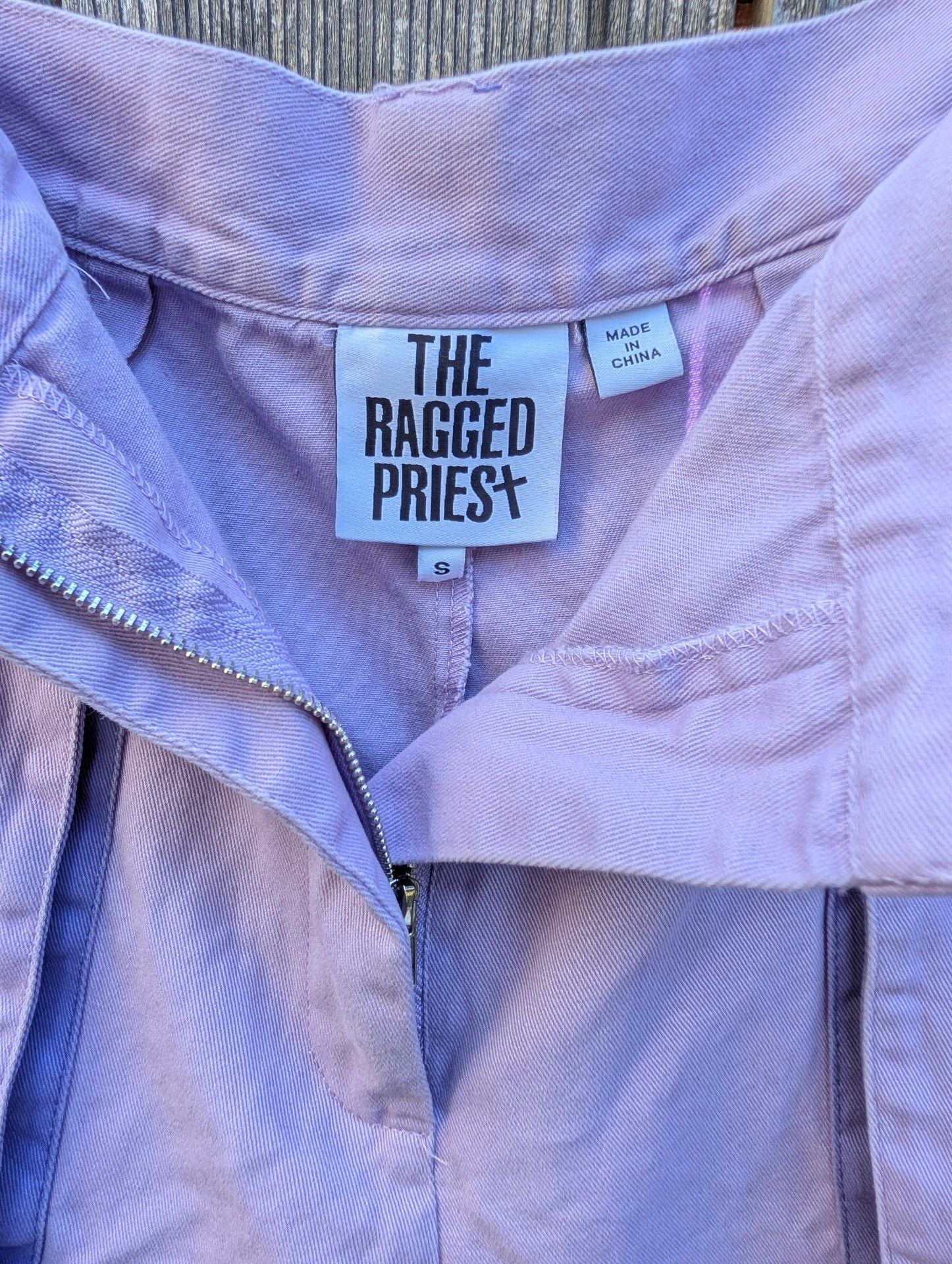 The Ragged Priest Purple Cargo Pants Size S Wide Leg 3