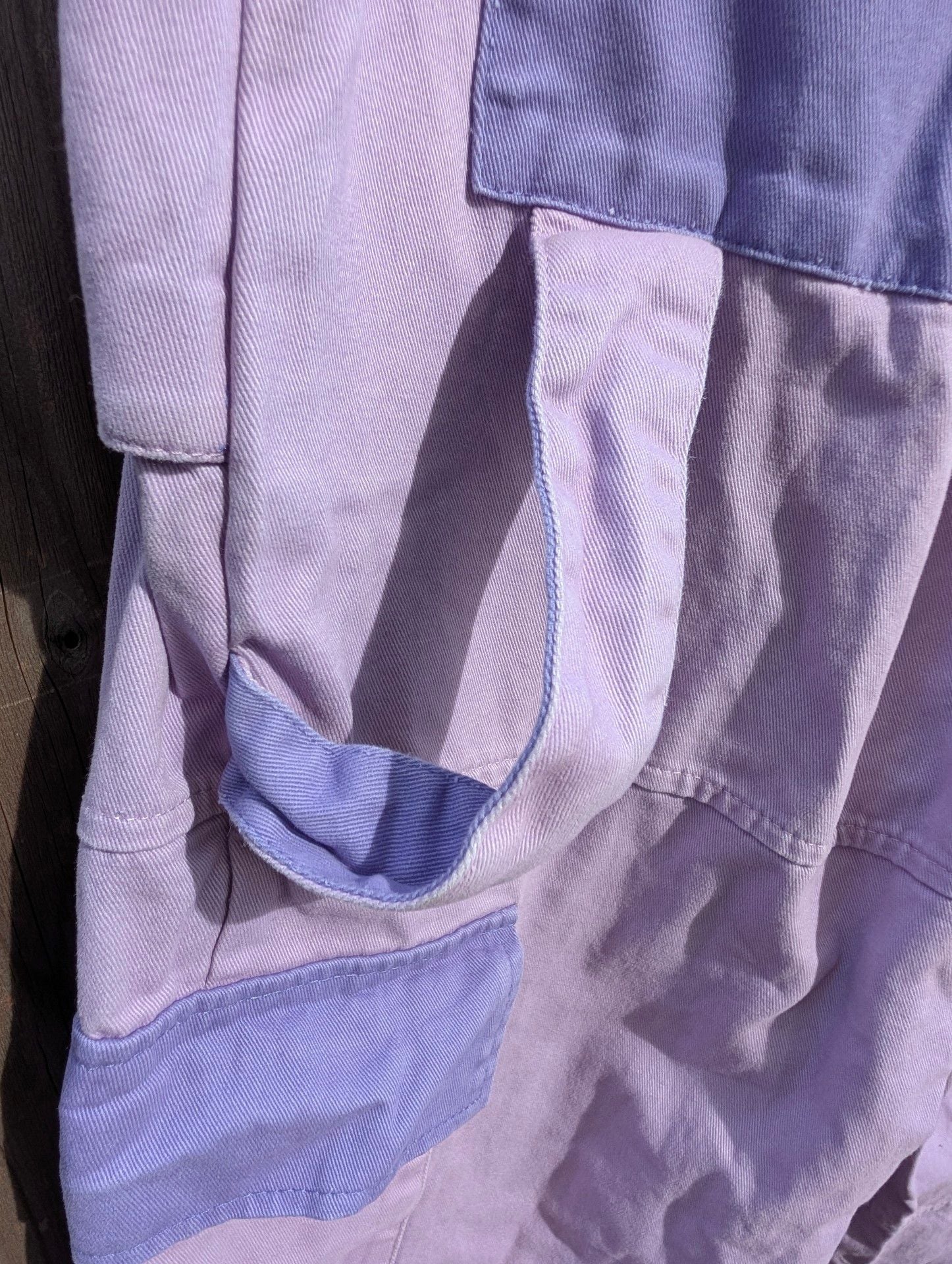 The Ragged Priest Purple Cargo Pants Size S Wide Leg 8