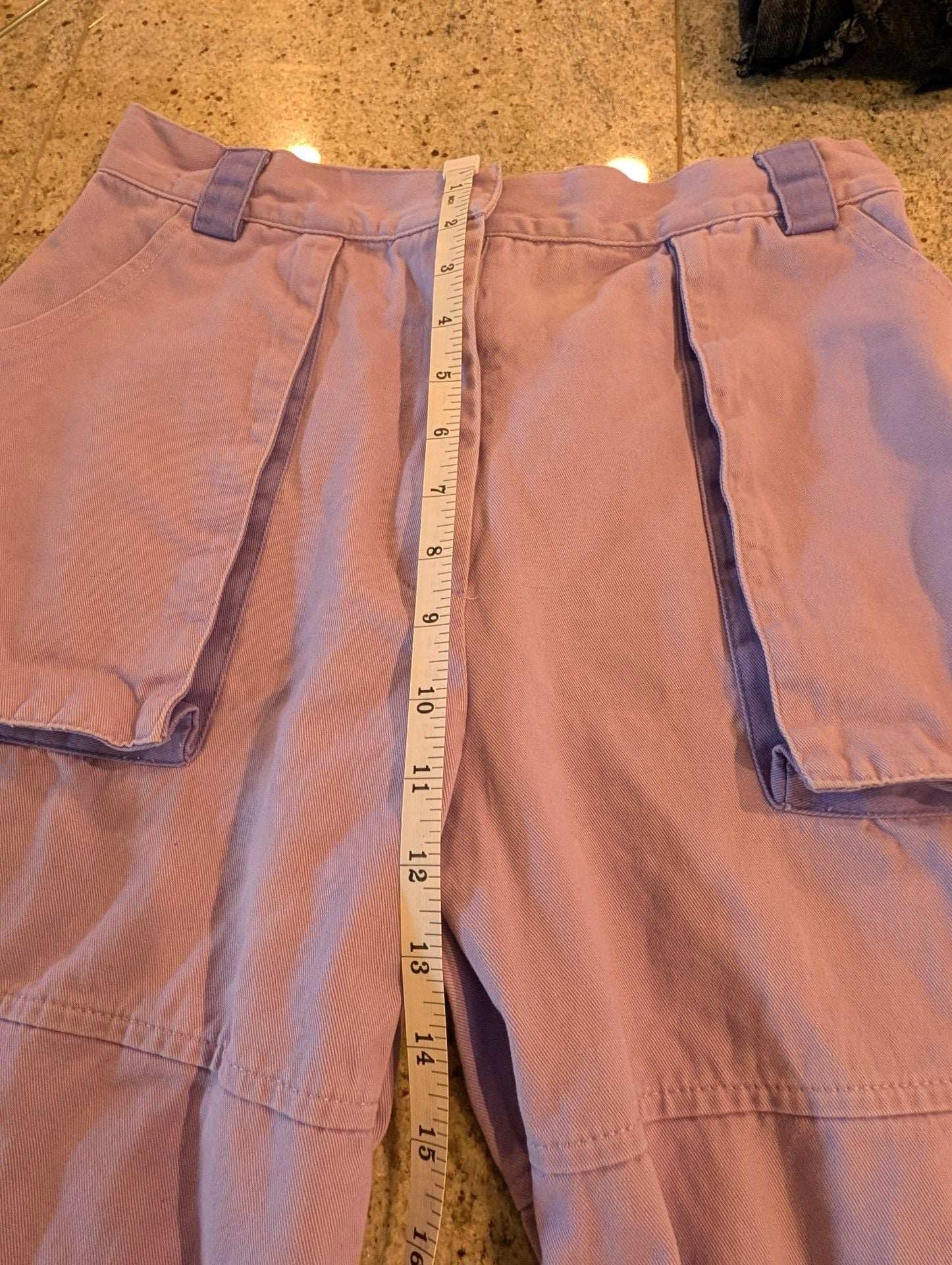 The Ragged Priest Purple Cargo Pants Size S Wide Leg 11
