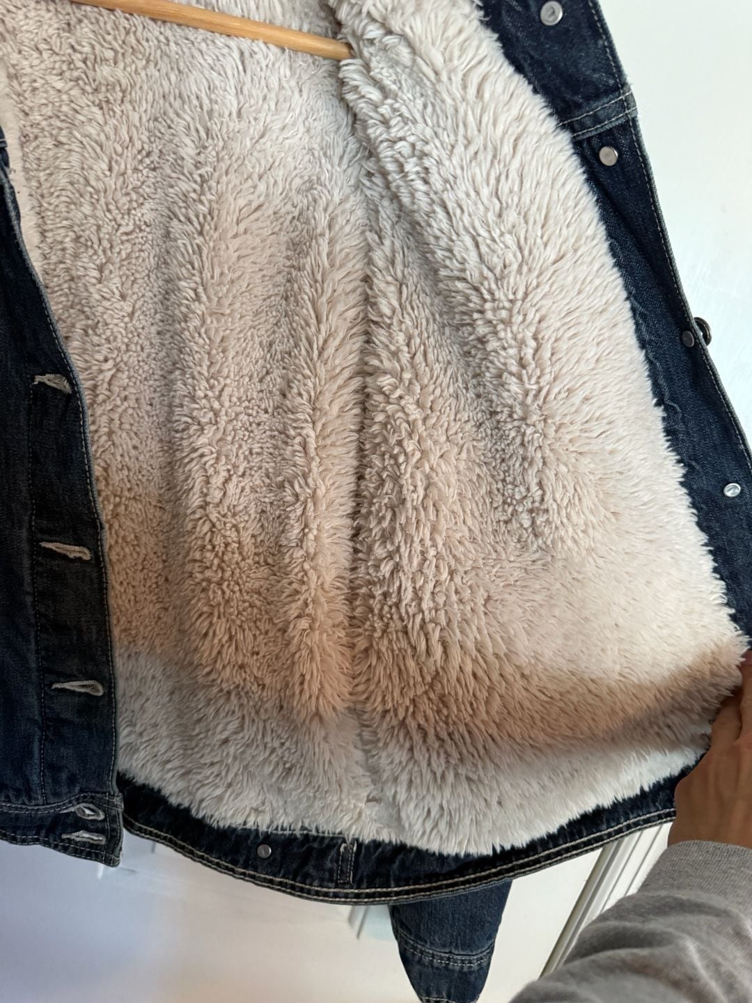 Levi's Original Sherpa Trucker Jacket Size XL Blue Denim Winter Coat 7