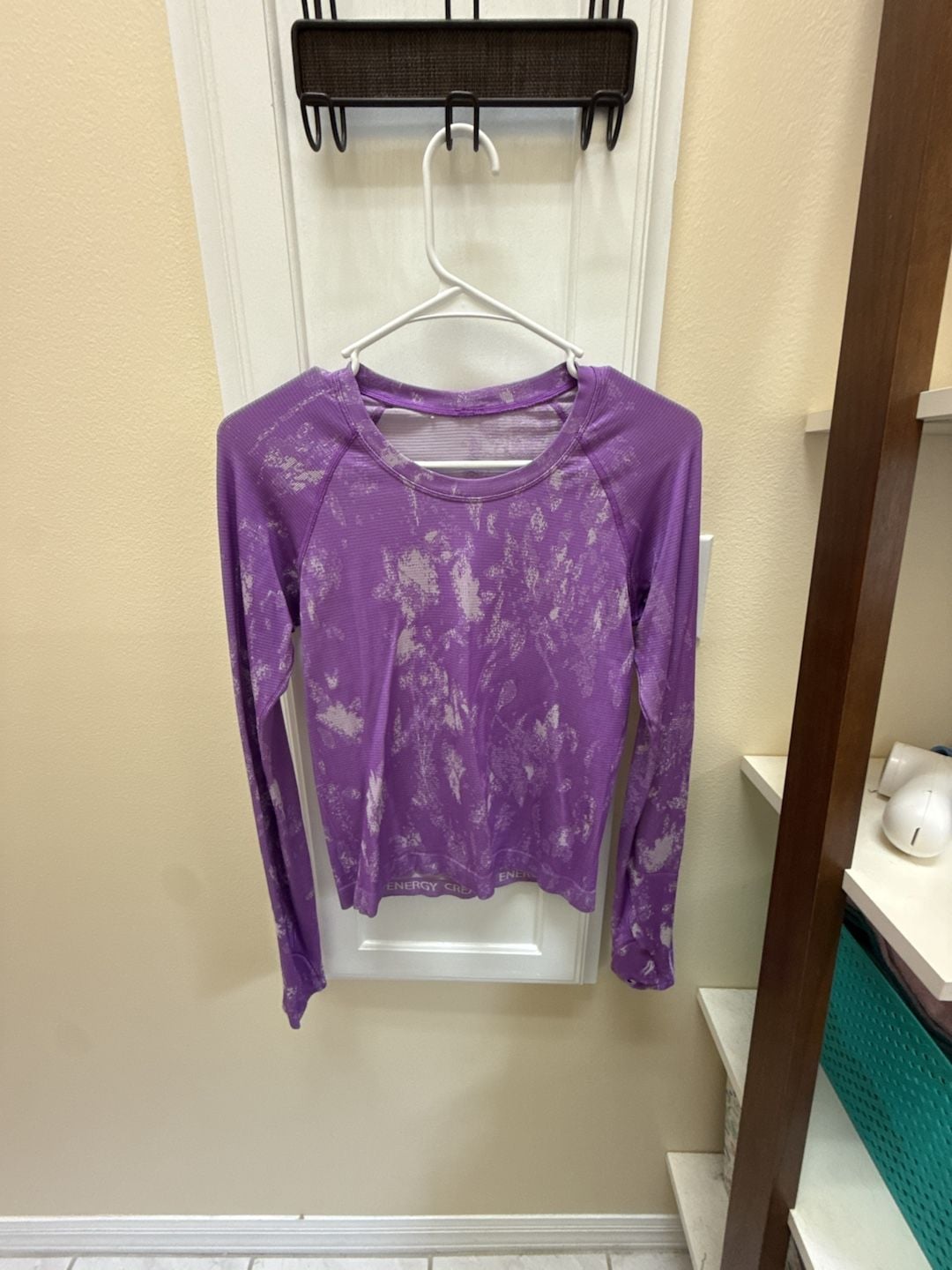 Lululemon Swiftly Tech Long Sleeve 2.0 Size 6 Purple Splatter Athletic Shirt 2