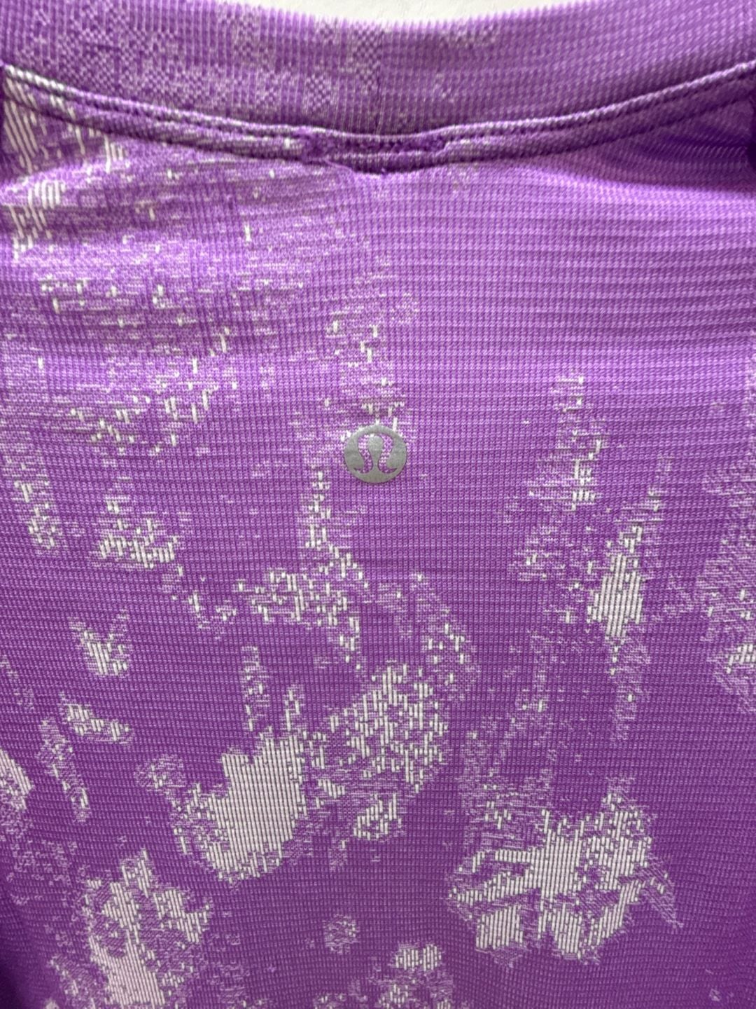 Lululemon Swiftly Tech Long Sleeve 2.0 Size 6 Purple Splatter Athletic Shirt 6