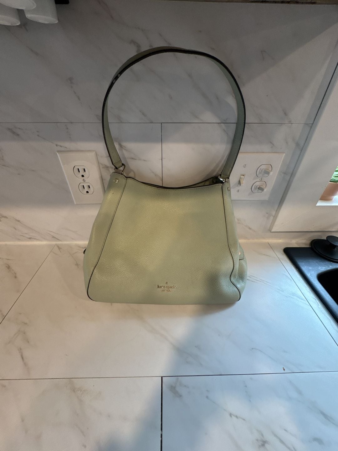 Kate Spade Leila Medium Triple Compartment Shoulder Bag Light Green 3
