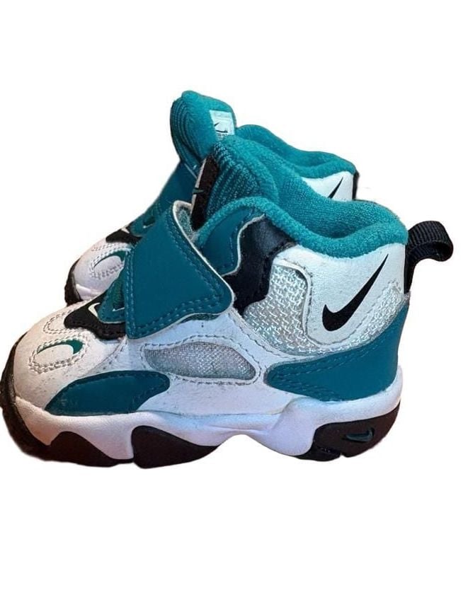 Nike Air Speed Turf Toddler Shoes Size 4C White Teal Black 2