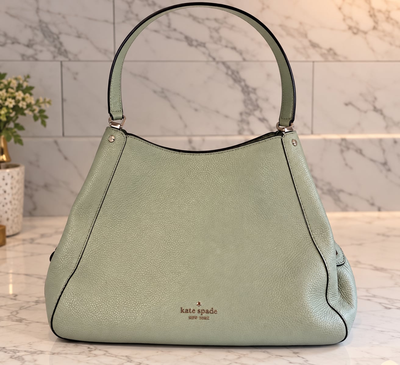Kate Spade Leila Medium Triple Compartment Shoulder Bag Light Green 2