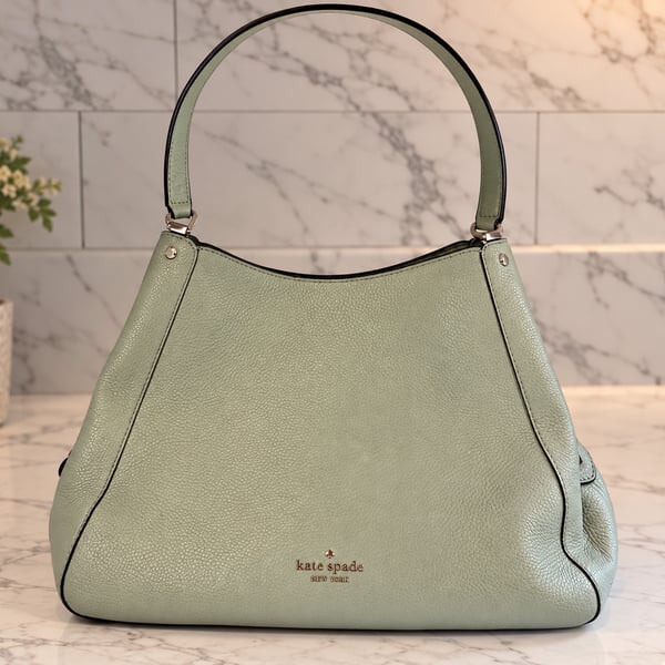 Kate Spade Leila Medium Triple Compartment Shoulder Bag Light Green