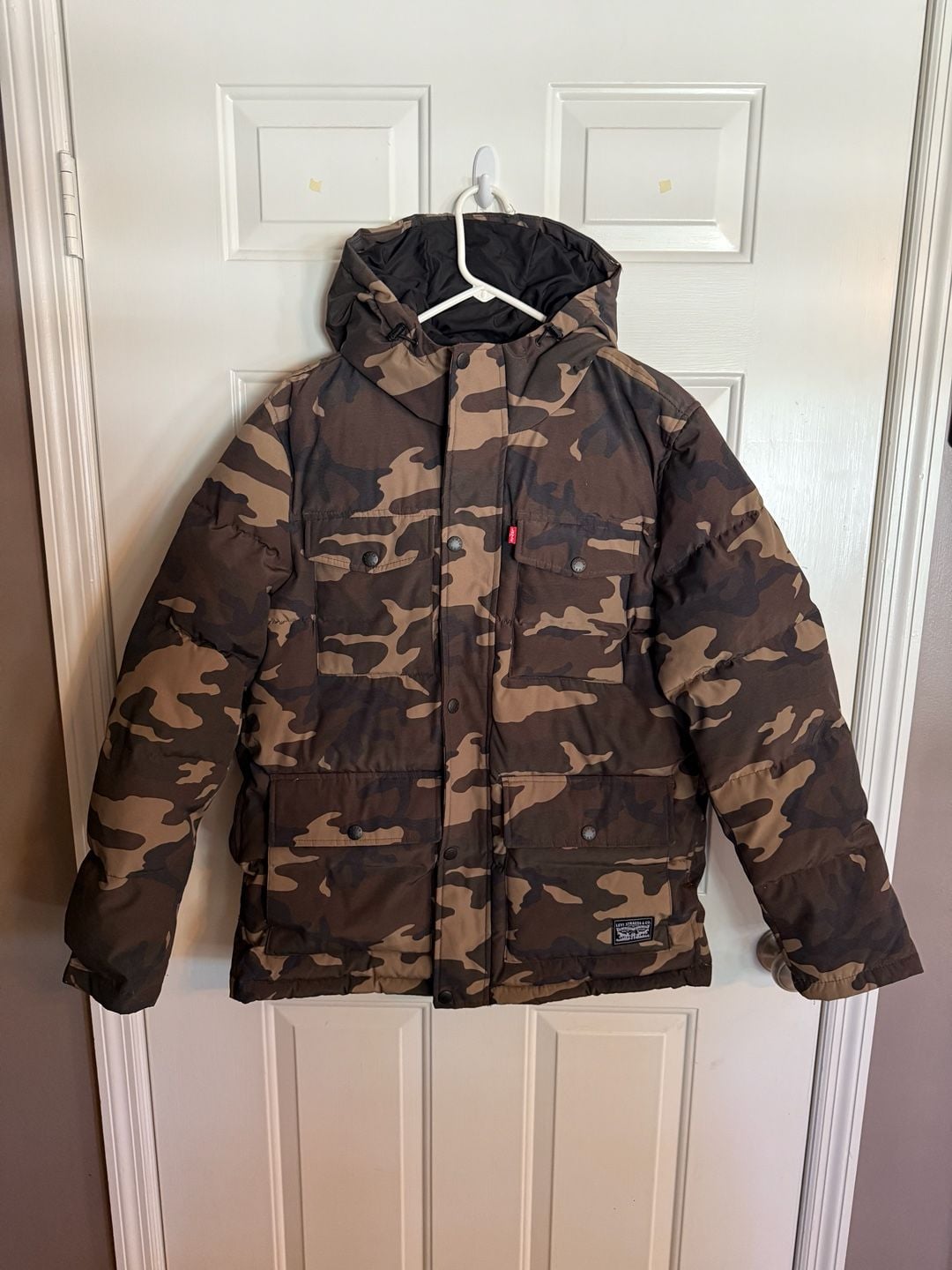 Levi's Arctic Cloth Four Pocket Hooded Parka Jacket M Camouflage 2