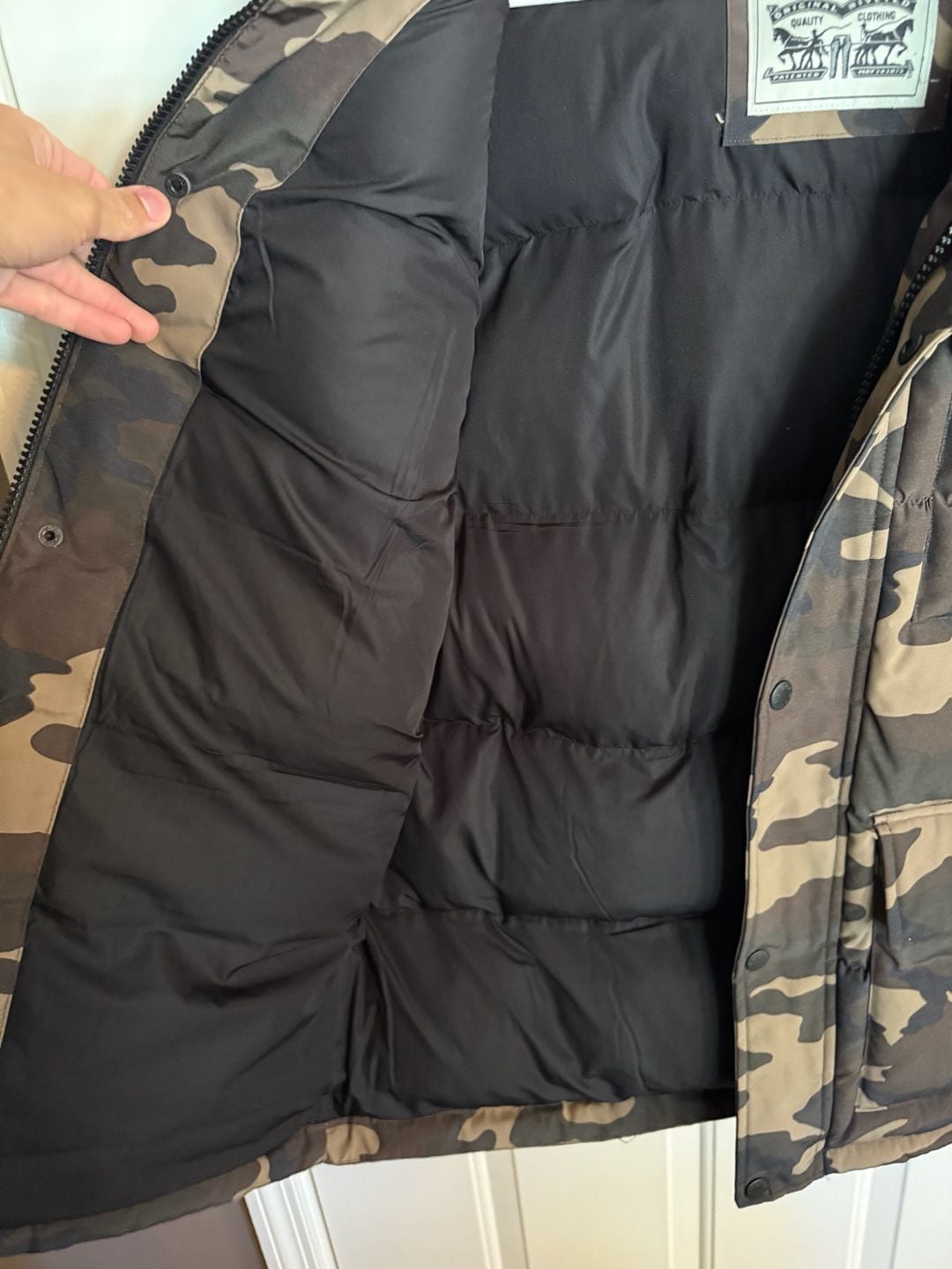 Levi's Arctic Cloth Four Pocket Hooded Parka Jacket M Camouflage 7