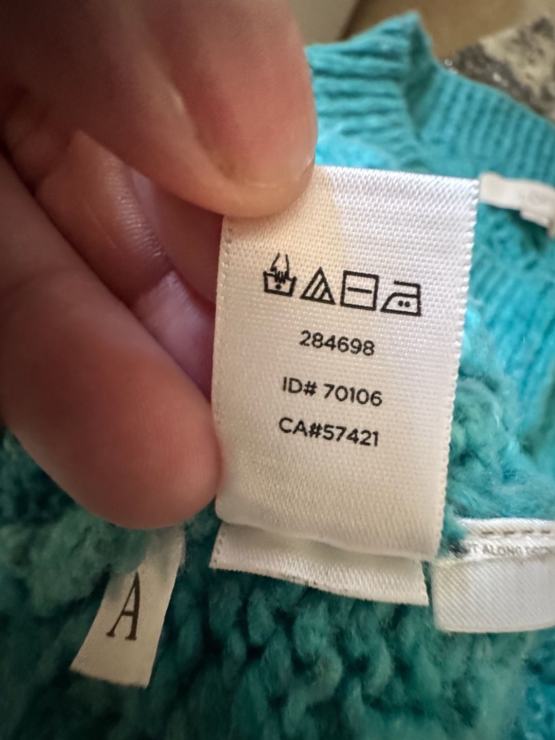 Ann Taylor Loft Teal Blue Cable Basket Weave Boat Neck Sweater 3/4 Sleeve M 5