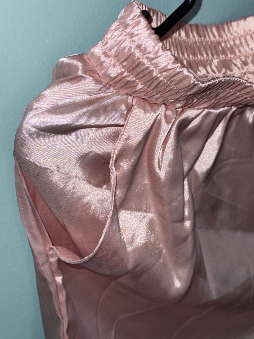 Nasty Gal Satin Feather Pajama Set Pink 5