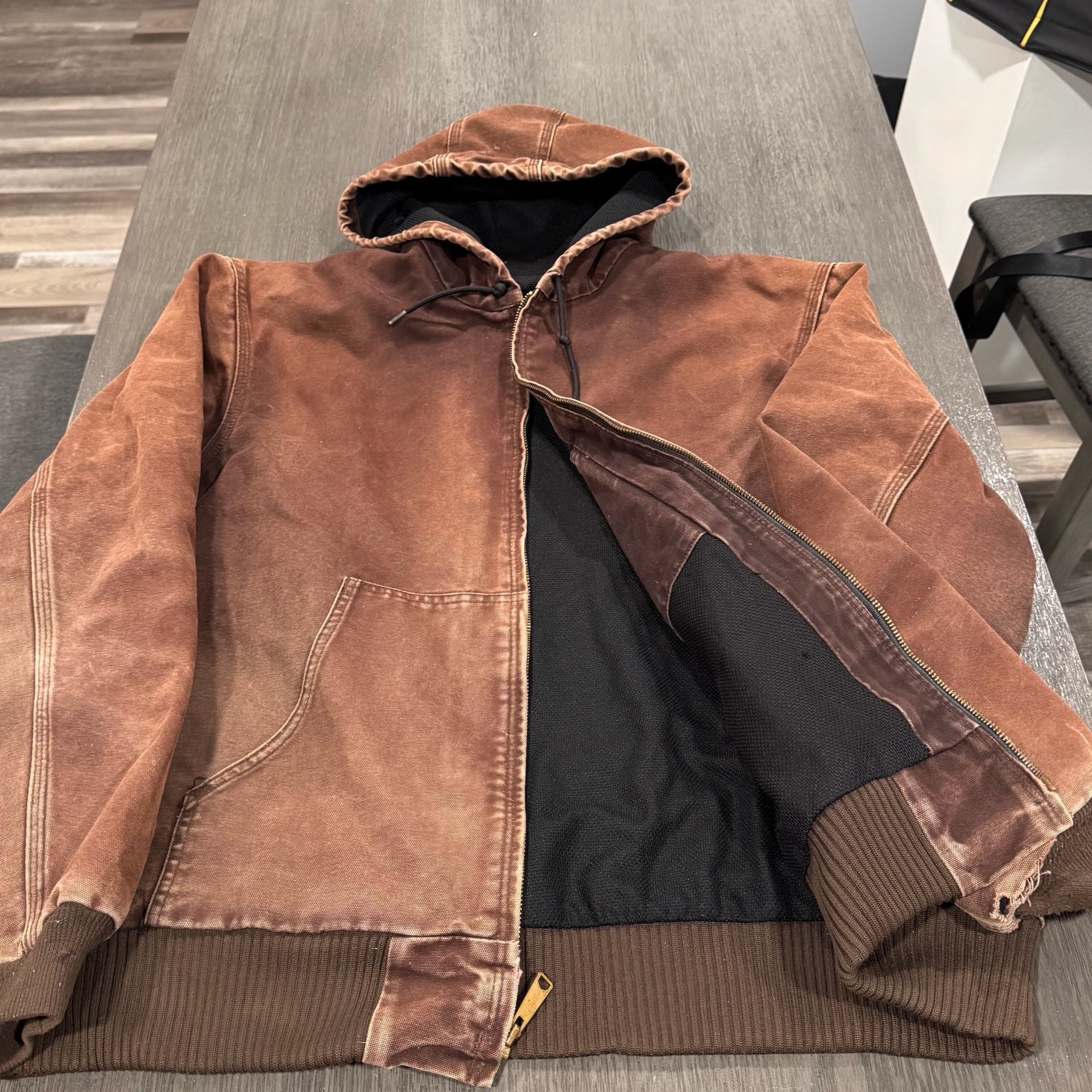 Carhartt Active Jac Hooded Duck Jacket Brown 6