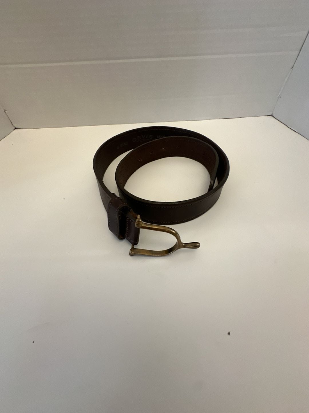 Orvis Brown Leather English Spur Belt Size 914G 1