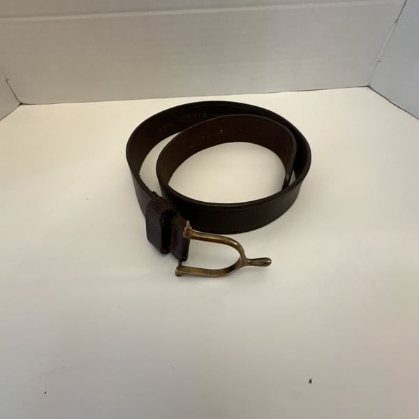 Orvis Brown Leather English Spur Belt Size 914G