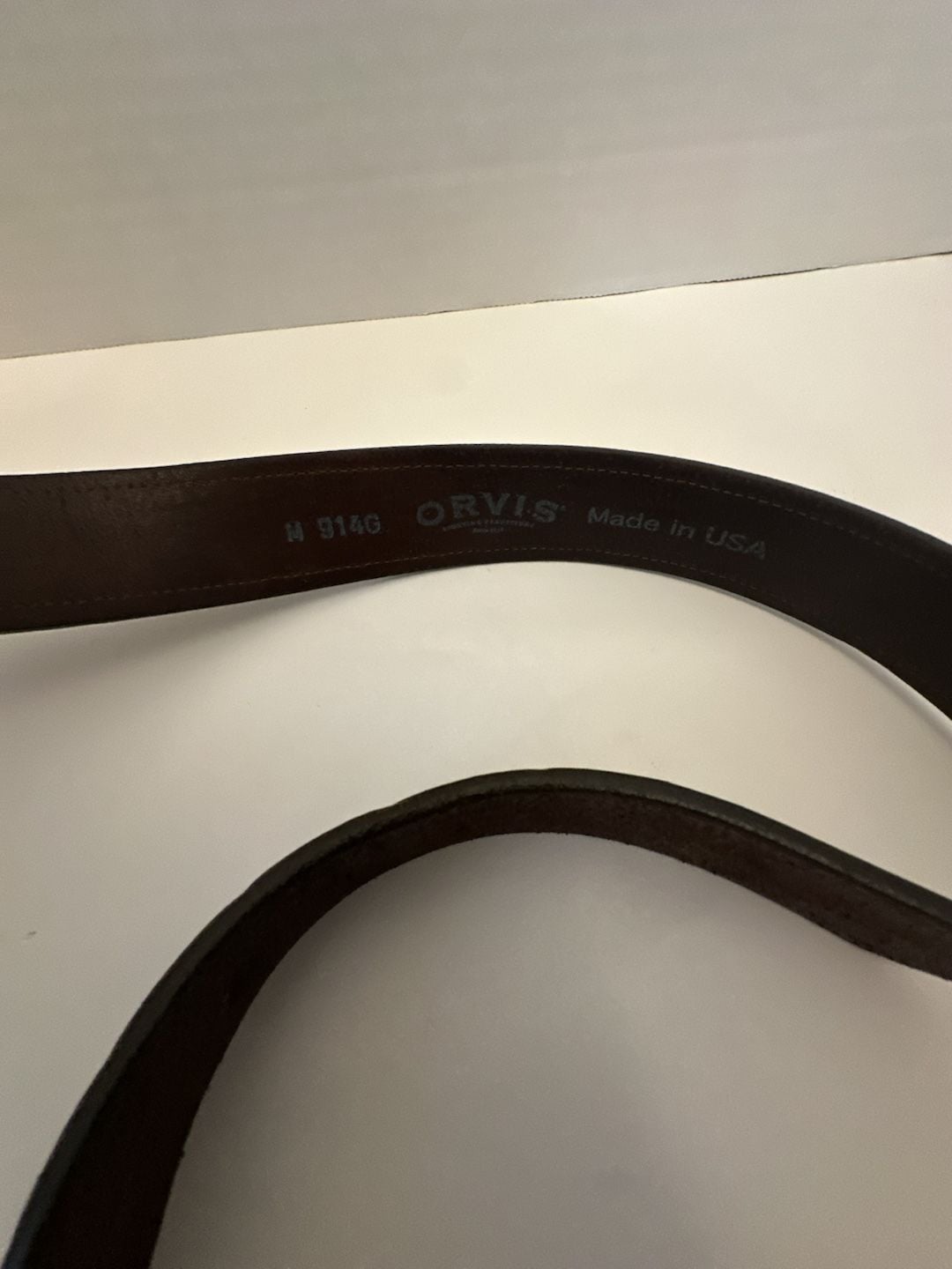 Orvis Brown Leather English Spur Belt Size 914G 2