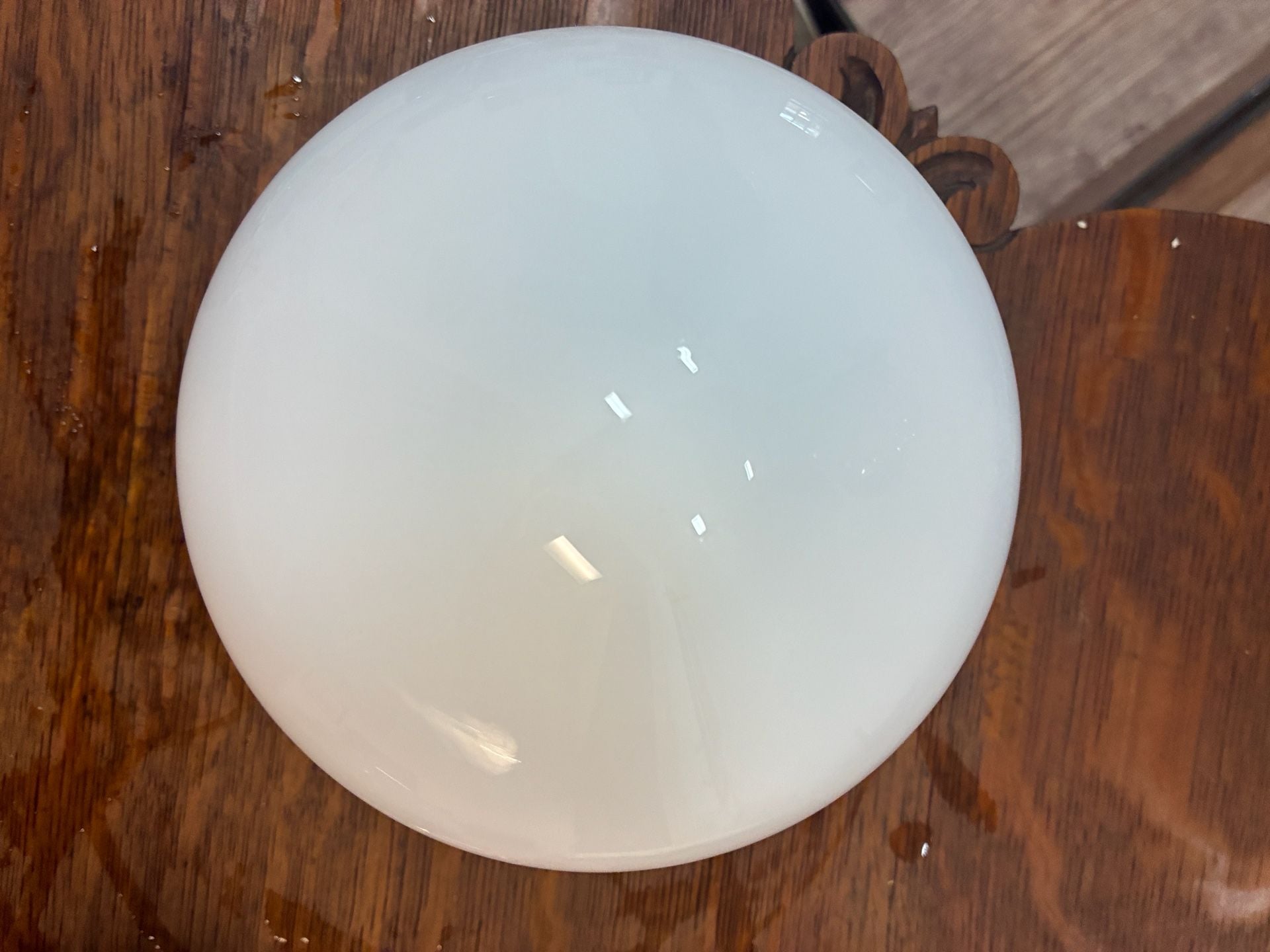 Vintage Porcelain Ceiling Light with Milk Glass , 1950s For Sale at , 1