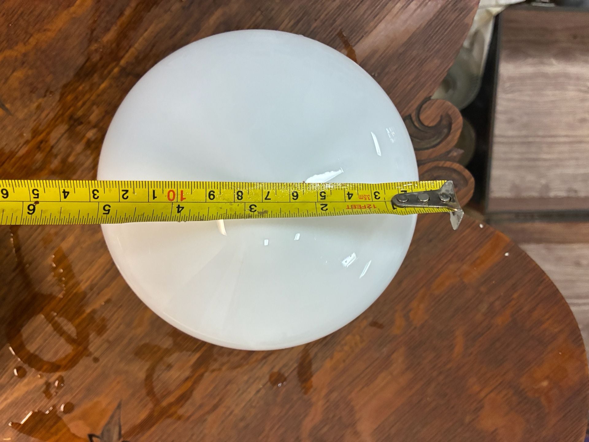 Vintage Porcelain Ceiling Light with Milk Glass , 1950s For Sale at , 2