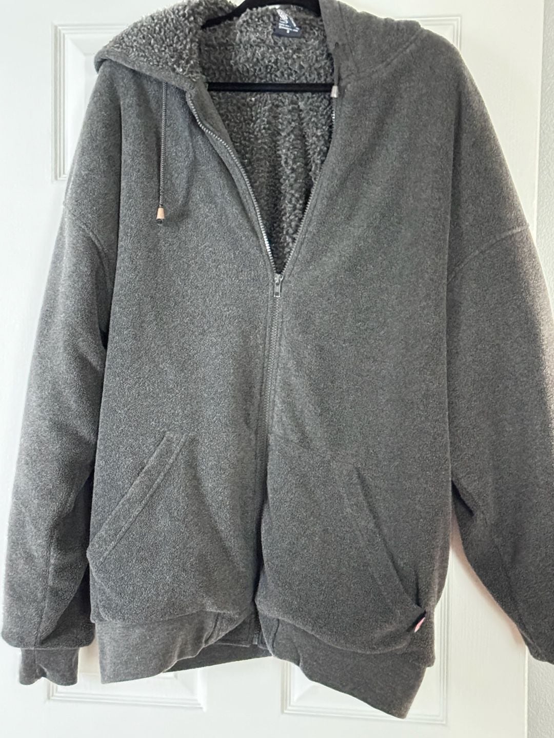 Arctic Knit Sherpa Lined Zip Up Hoodie XX-Large Gray Fleece Jacket 2