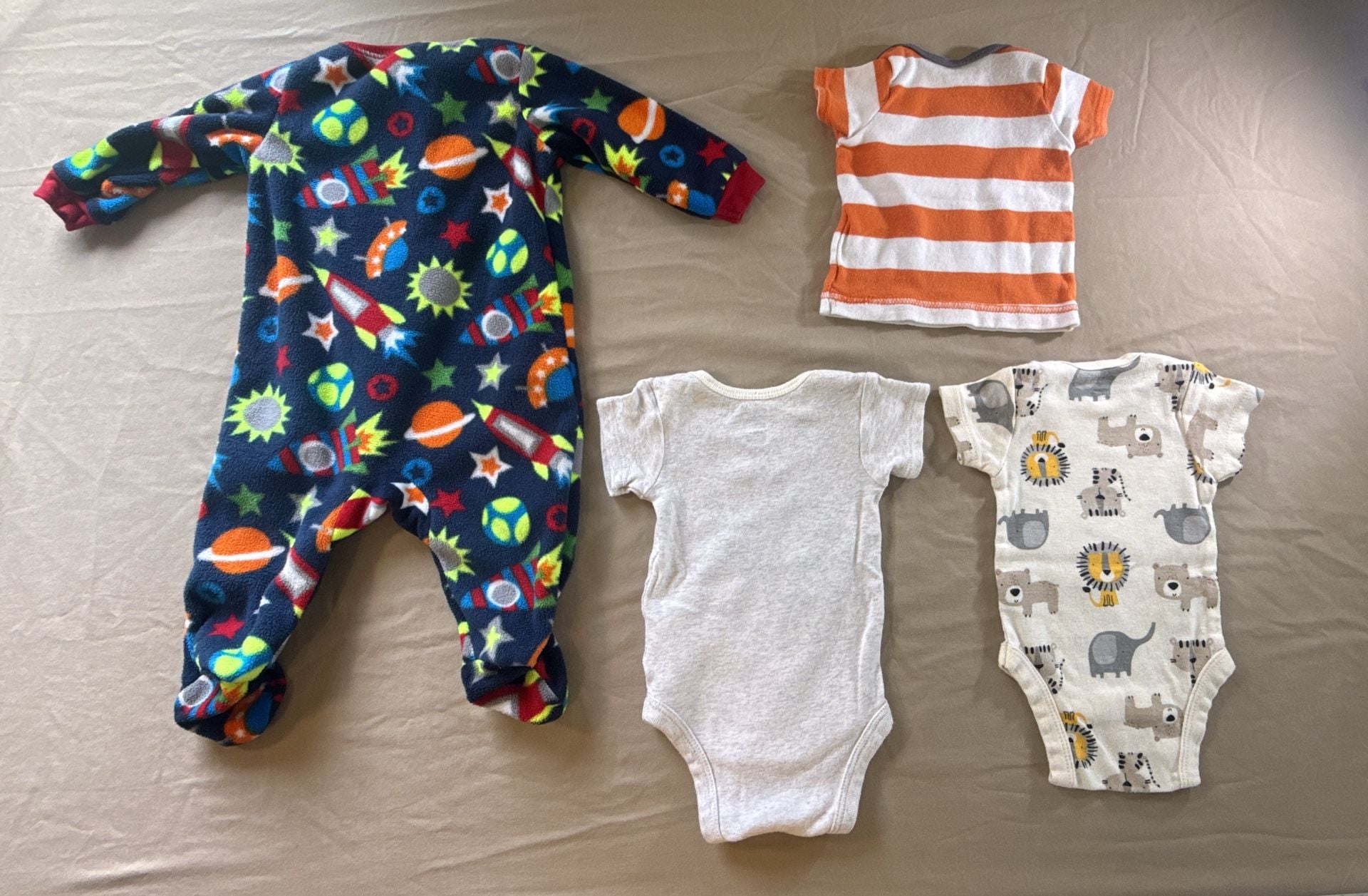 Baby Boy Mixed Lot 0-3M Newborn Clothes Pajamas 2