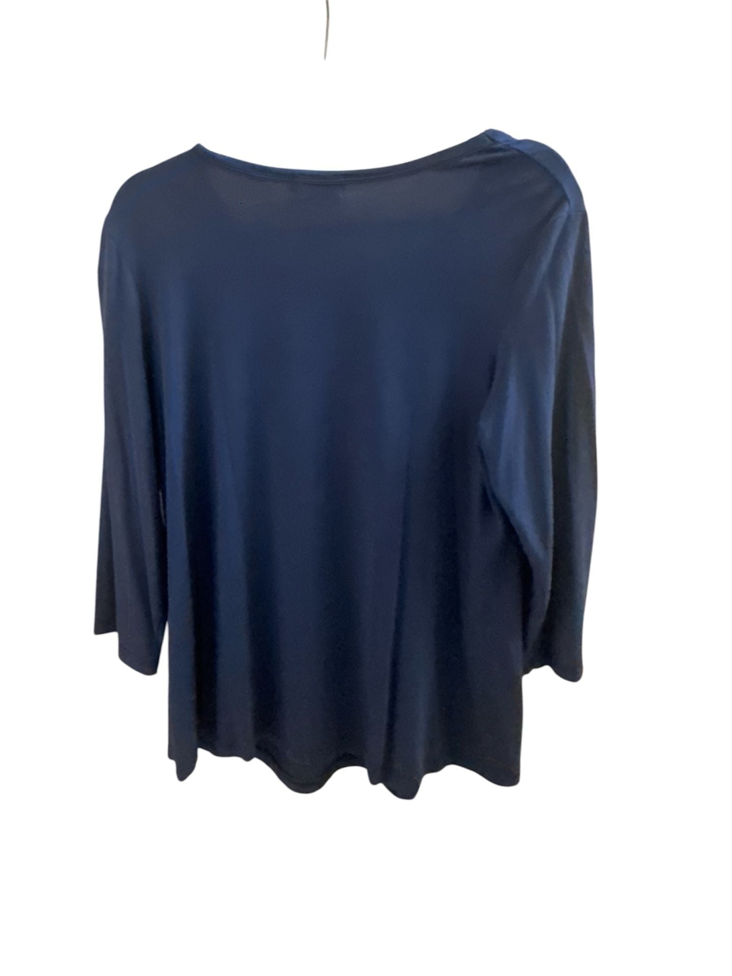 Papa Vancouver Bamboo Blue Cold-Shoulder Tunic Top wGrommets M 3