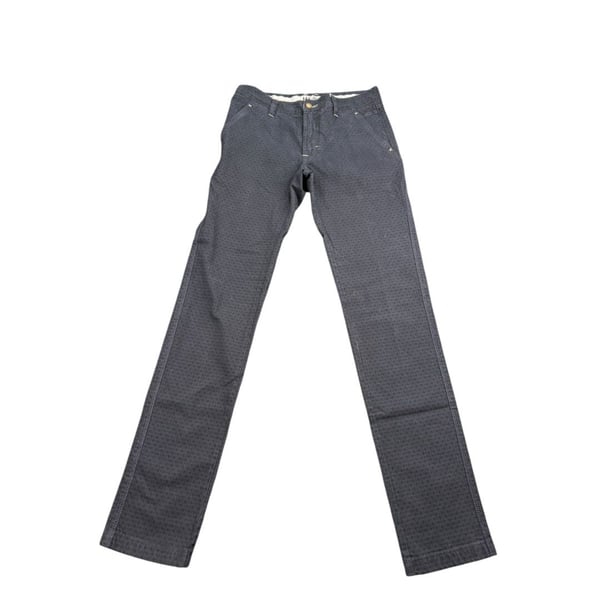 Heaven Two Gemini Pants Size 32 Navy Diamond Pattern Slim Fit Chinos