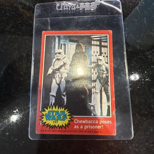 STAR WARS 1977 RED BORDER TOPPS TRADING CARDS (2)FEATURING OUR REBEL HEROES VG