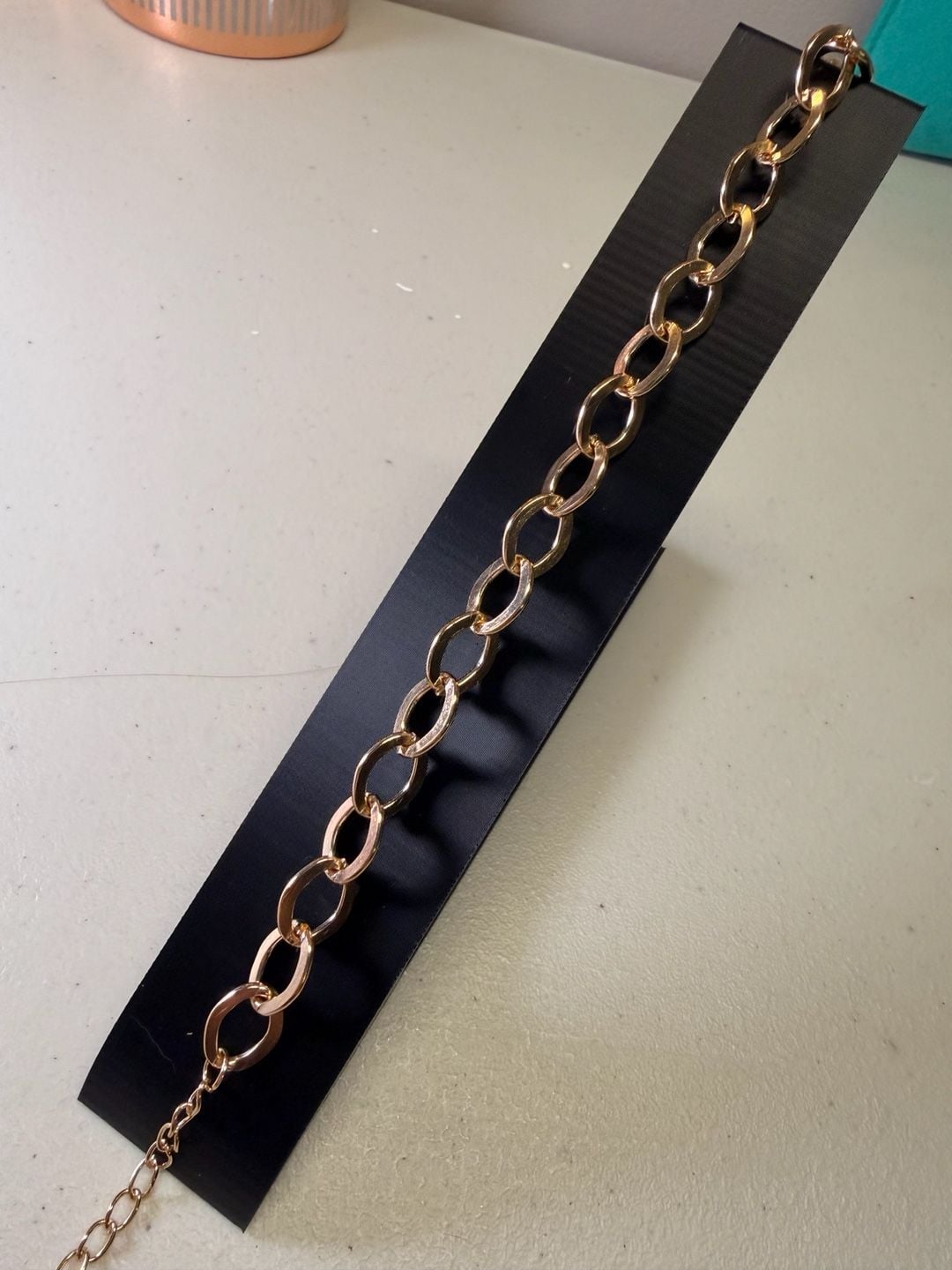 Gold Tone Link Chain Bracelet Gold 2