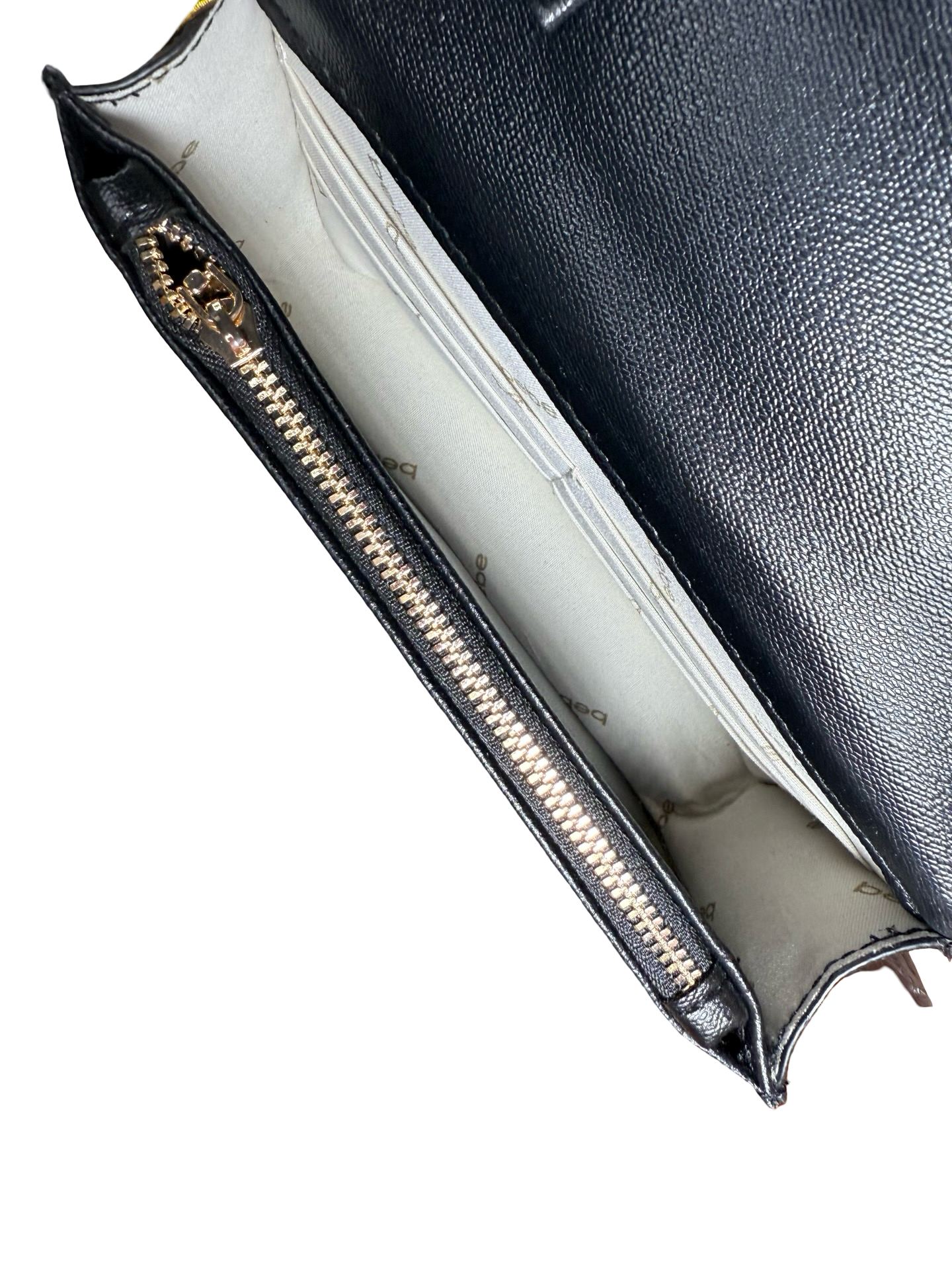 Bebe Celia Monogram Flap Crossbody Bag Black 5
