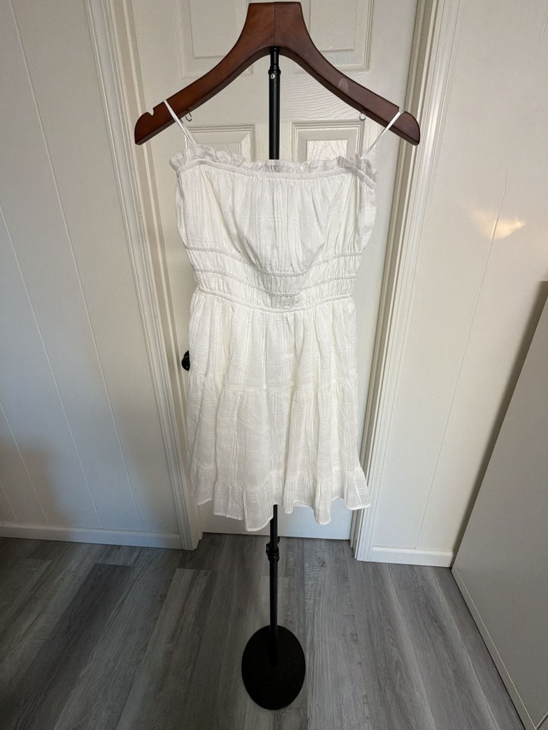 Thirty Thirty White Off The Shoulder Mini Dress Size L/154 3