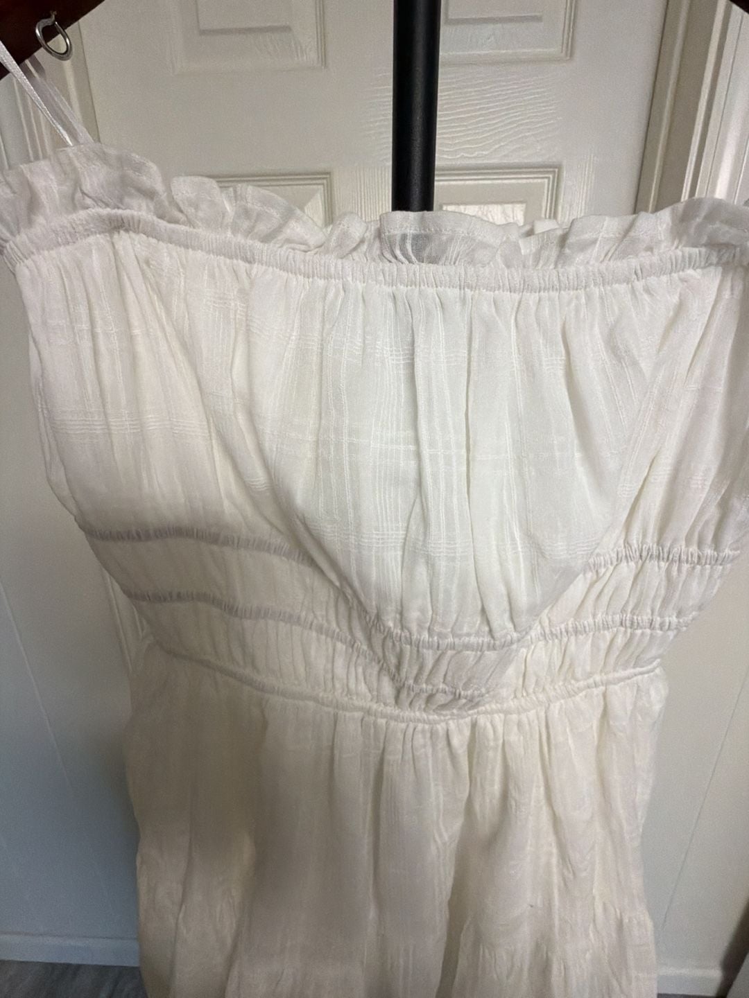 Thirty Thirty White Off The Shoulder Mini Dress Size L/154 4
