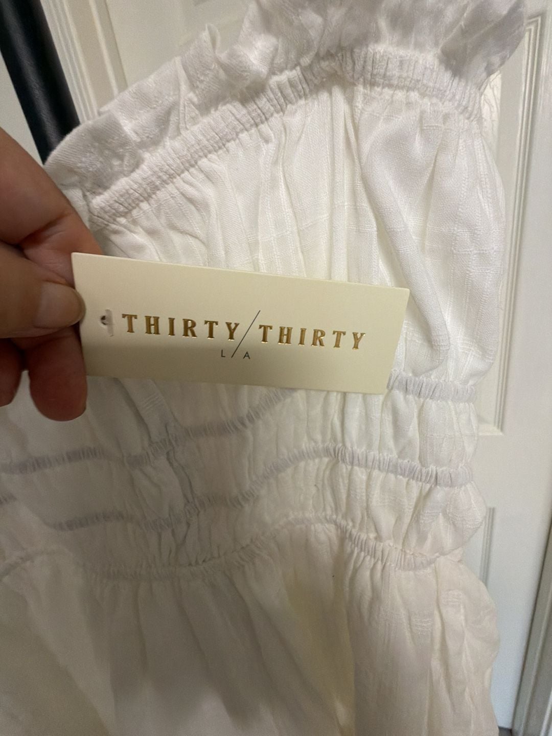 Thirty Thirty White Off The Shoulder Mini Dress Size L/154 6