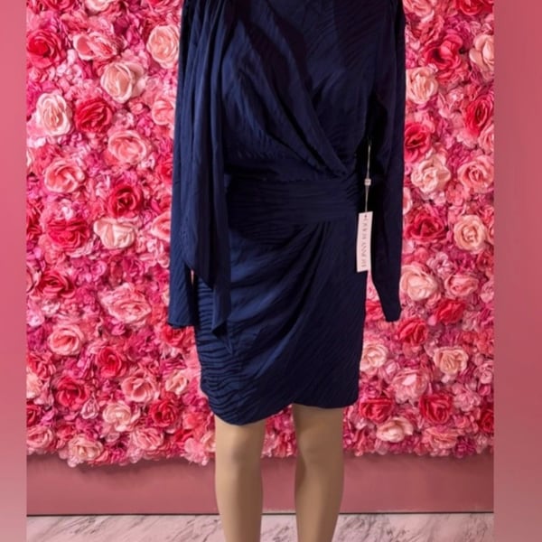 NWT RONNY KOBO Shanaya Cocktail Mini Dress Navy S
