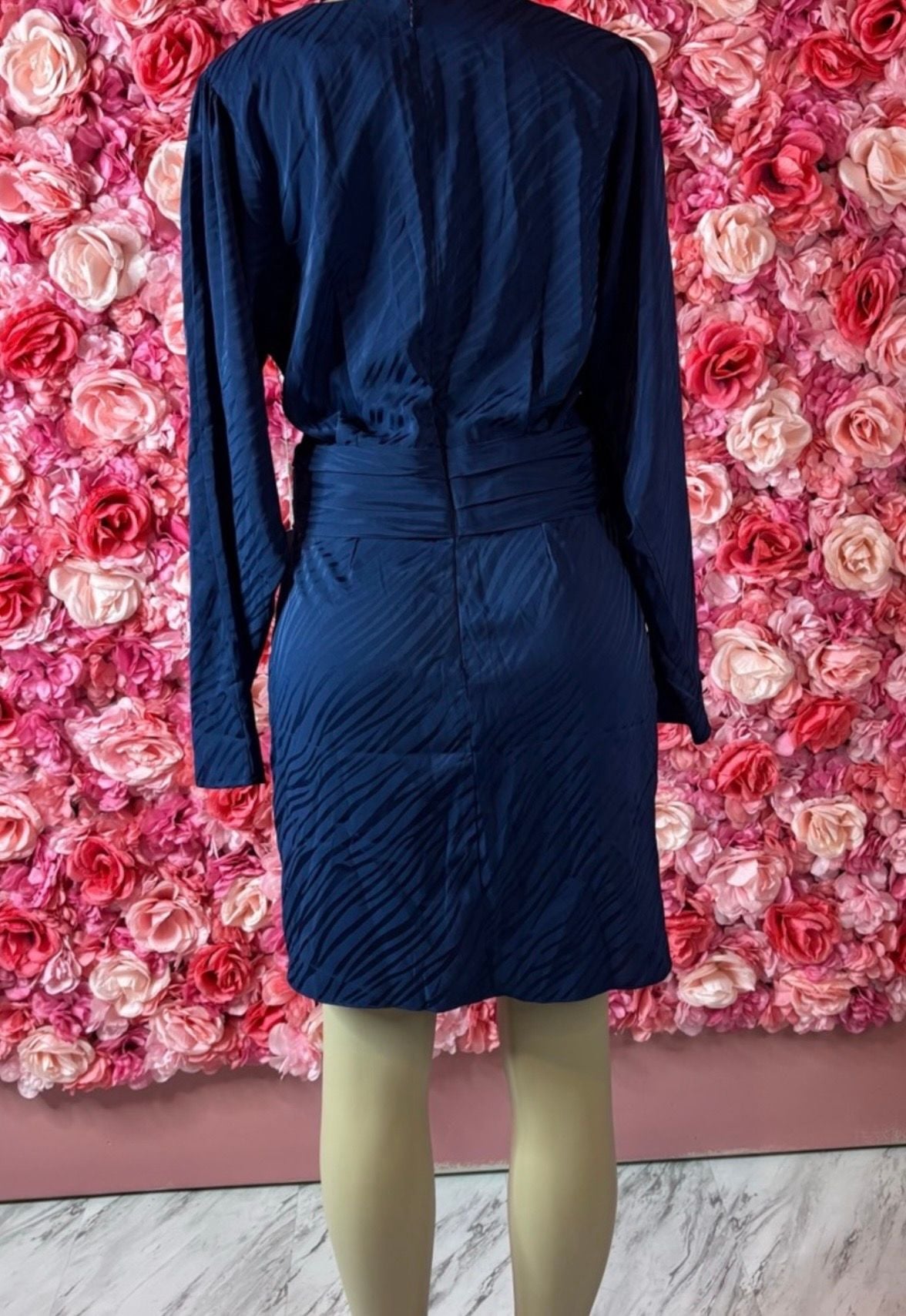 NWT RONNY KOBO Shanaya Cocktail Mini Dress Navy S 3