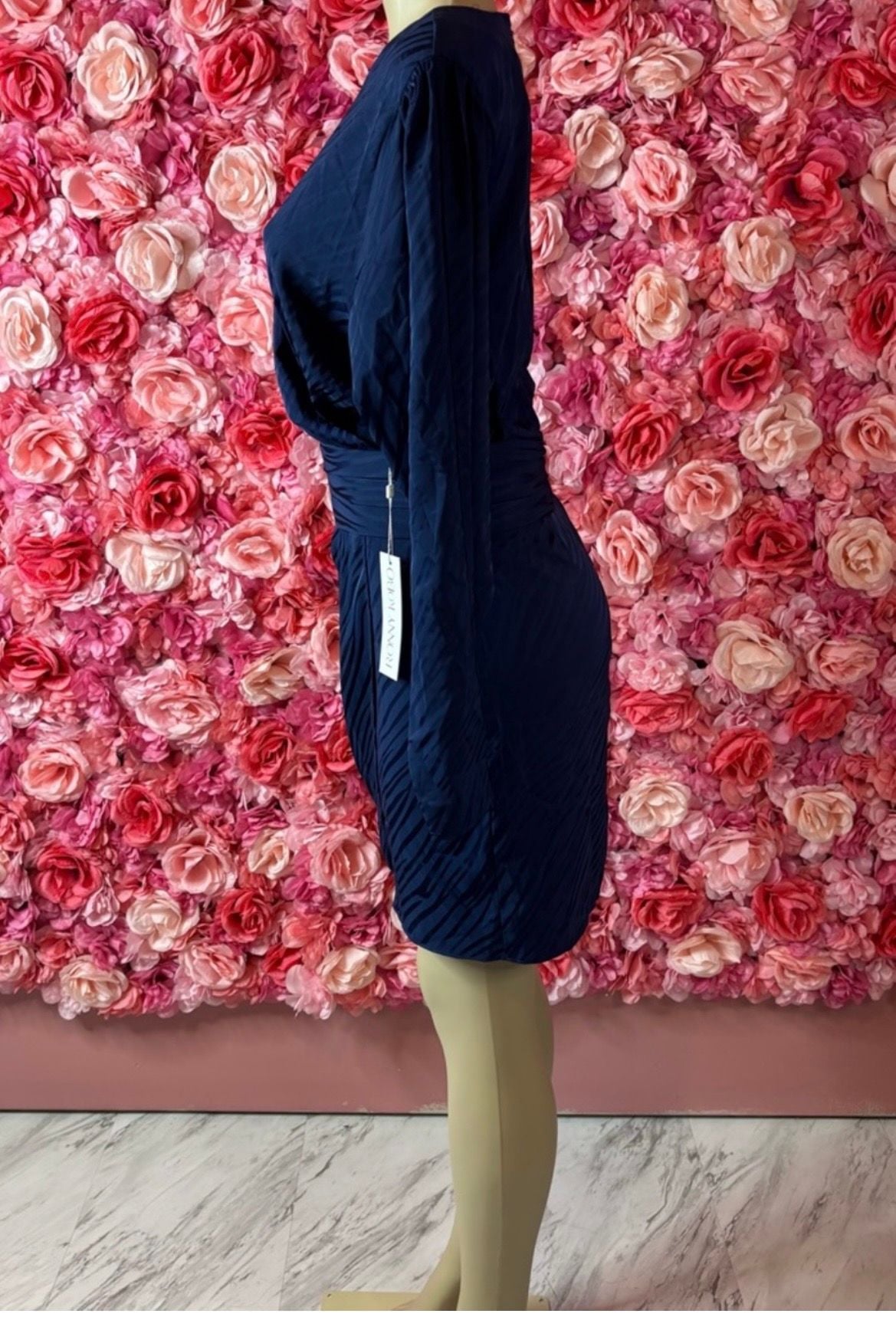 NWT RONNY KOBO Shanaya Cocktail Mini Dress Navy S 4