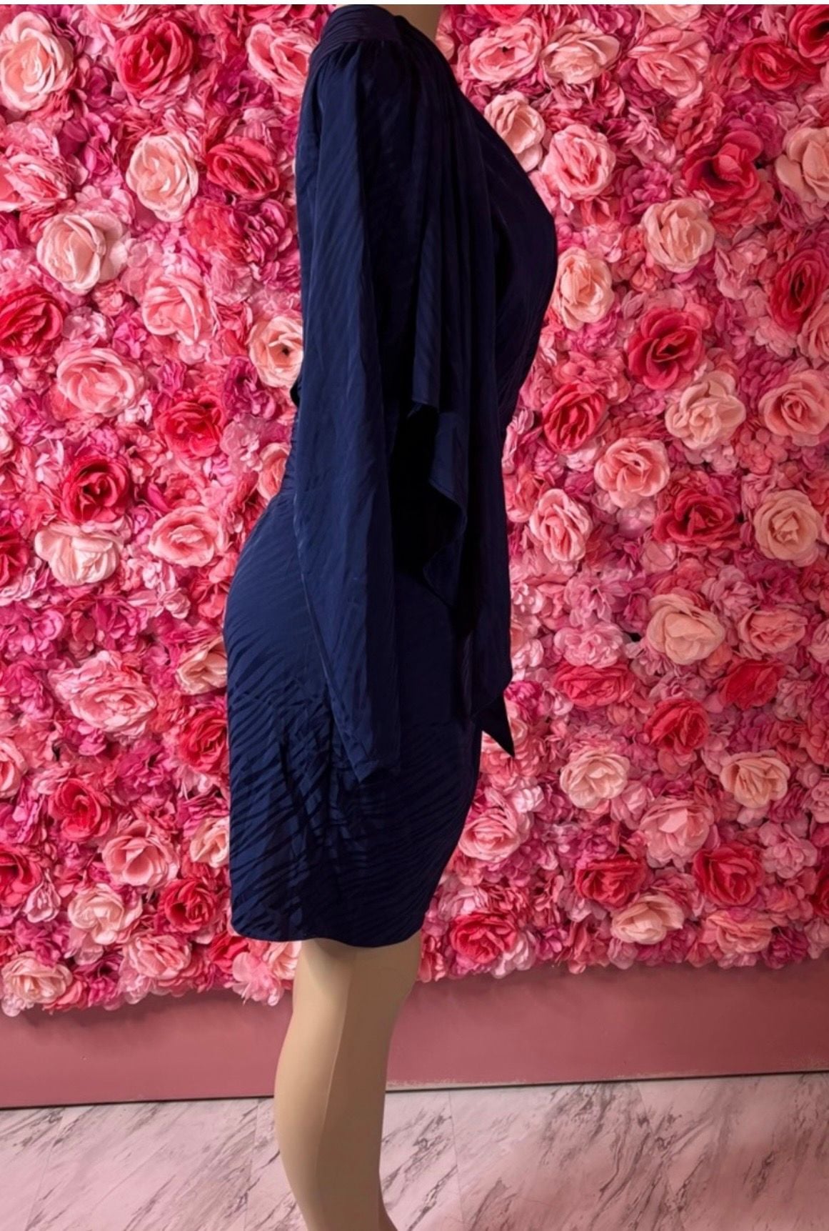 NWT RONNY KOBO Shanaya Cocktail Mini Dress Navy S 5