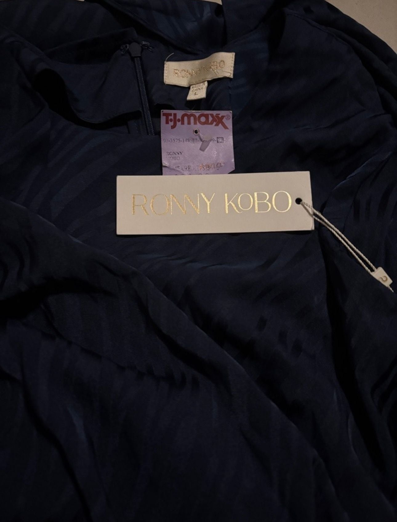 NWT RONNY KOBO Shanaya Cocktail Mini Dress Navy S 6
