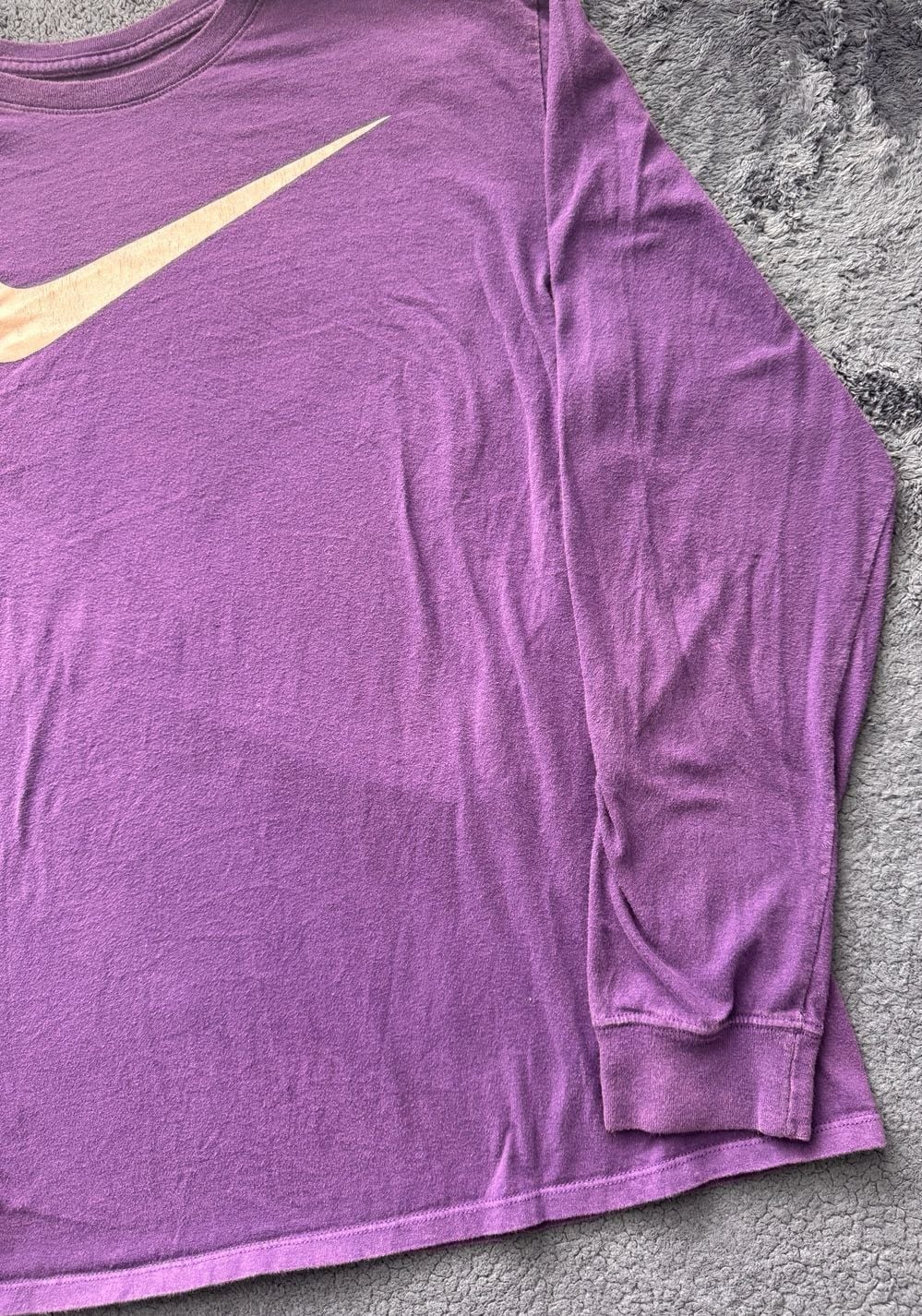 Nike The Nike Tee Long Sleeve Minimalist Shirt Size XL Purple White Swoosh 3